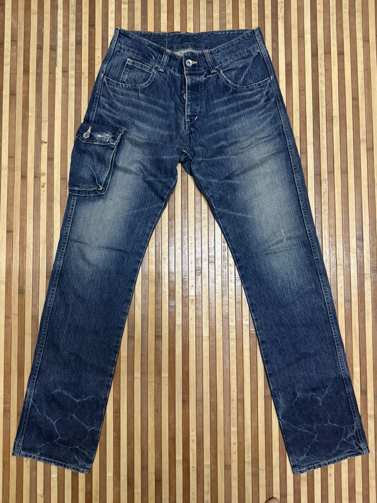 Johnbull JOHNBULL Denim Cargo Pants / Streetwear / Multipocket W28 Size US 28 / EU 44 - 2 Thumbnail