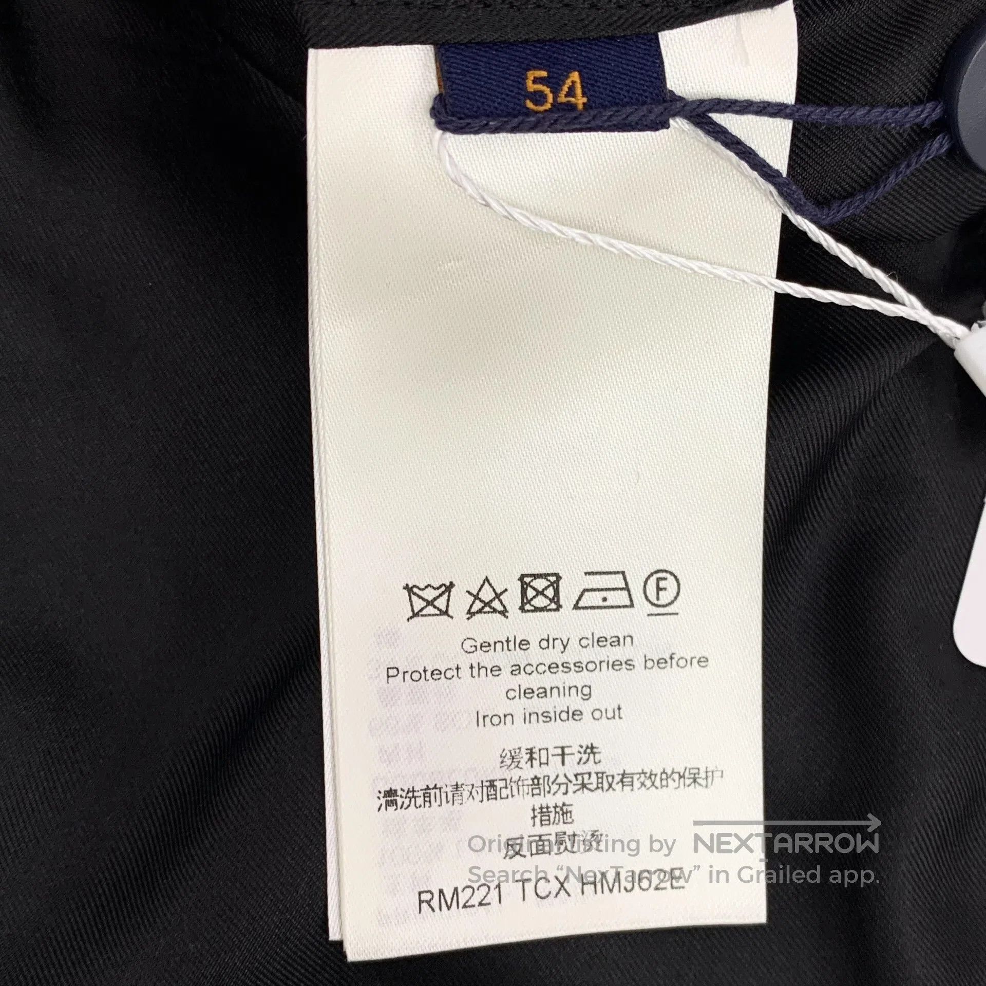 Louis Vuitton Louis Vuitton Black Cotton Wool Lapel Single-breasted Long Size US L / EU 52-54 / 3 - 8 Thumbnail