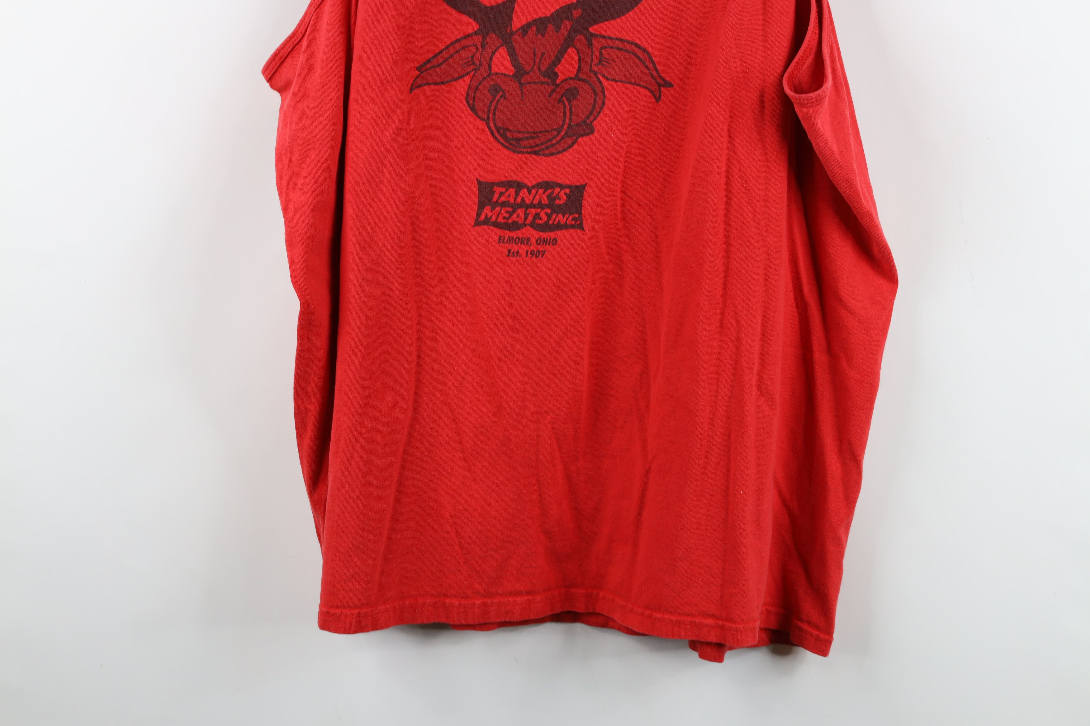 Vintage Vintage 90s Spell Got Meat Carnivore Tank Top T-Shirt Red Size US XXL / EU 58 / 5 - 14 Thumbnail