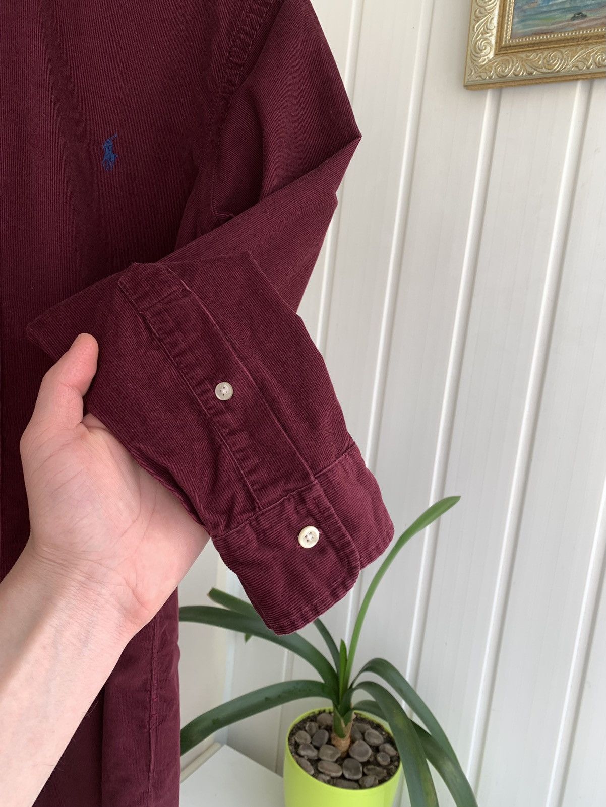 Ralph Lauren Ralph Lauren Corduroy LS Burgundy Button Shirt Size L Size US L / EU 52-54 / 3 - 5 Thumbnail