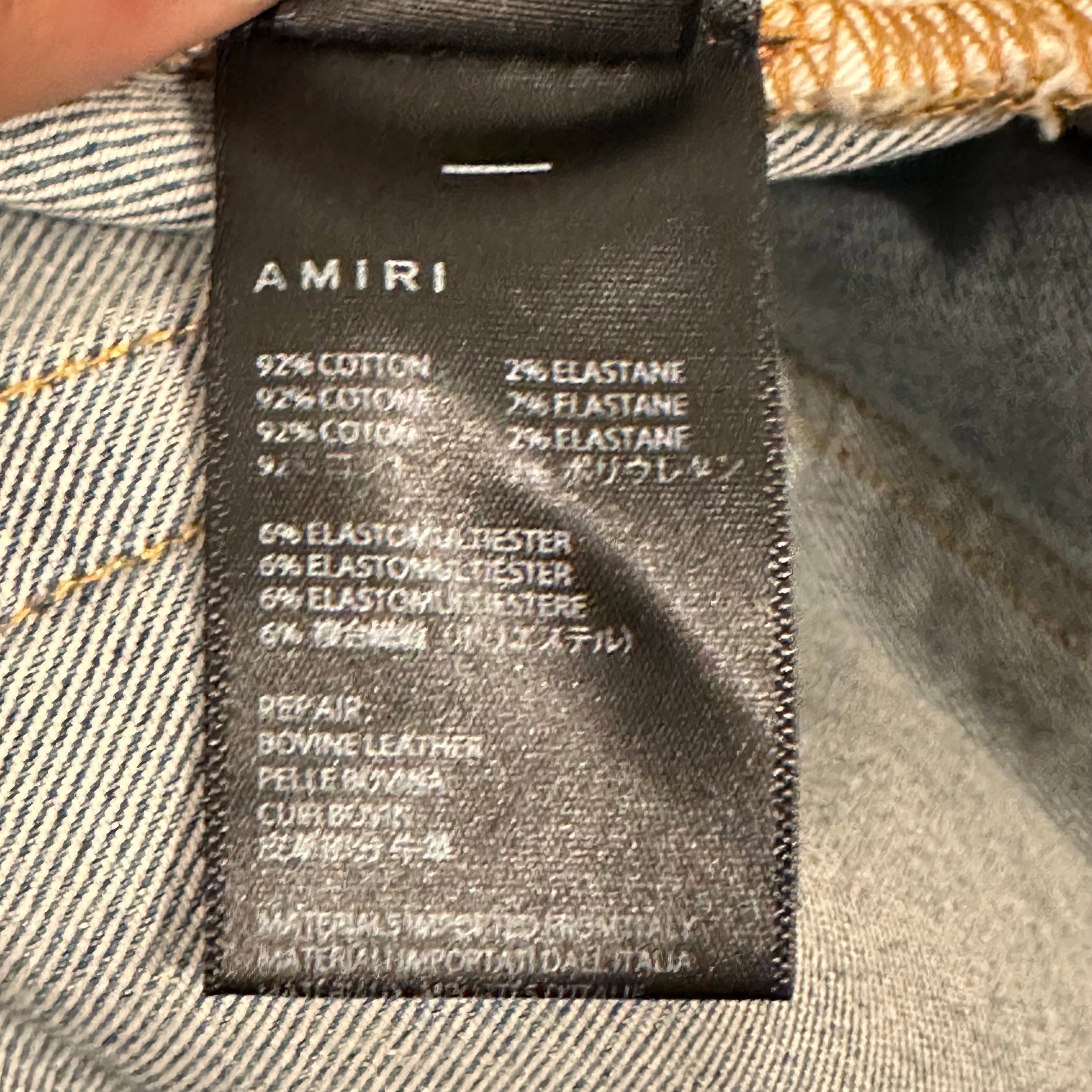 Amiri Amiri Leopard Print Thrasher Blue Denim Jeans Sz 36 Size US 36 / EU 52 - 6 Thumbnail