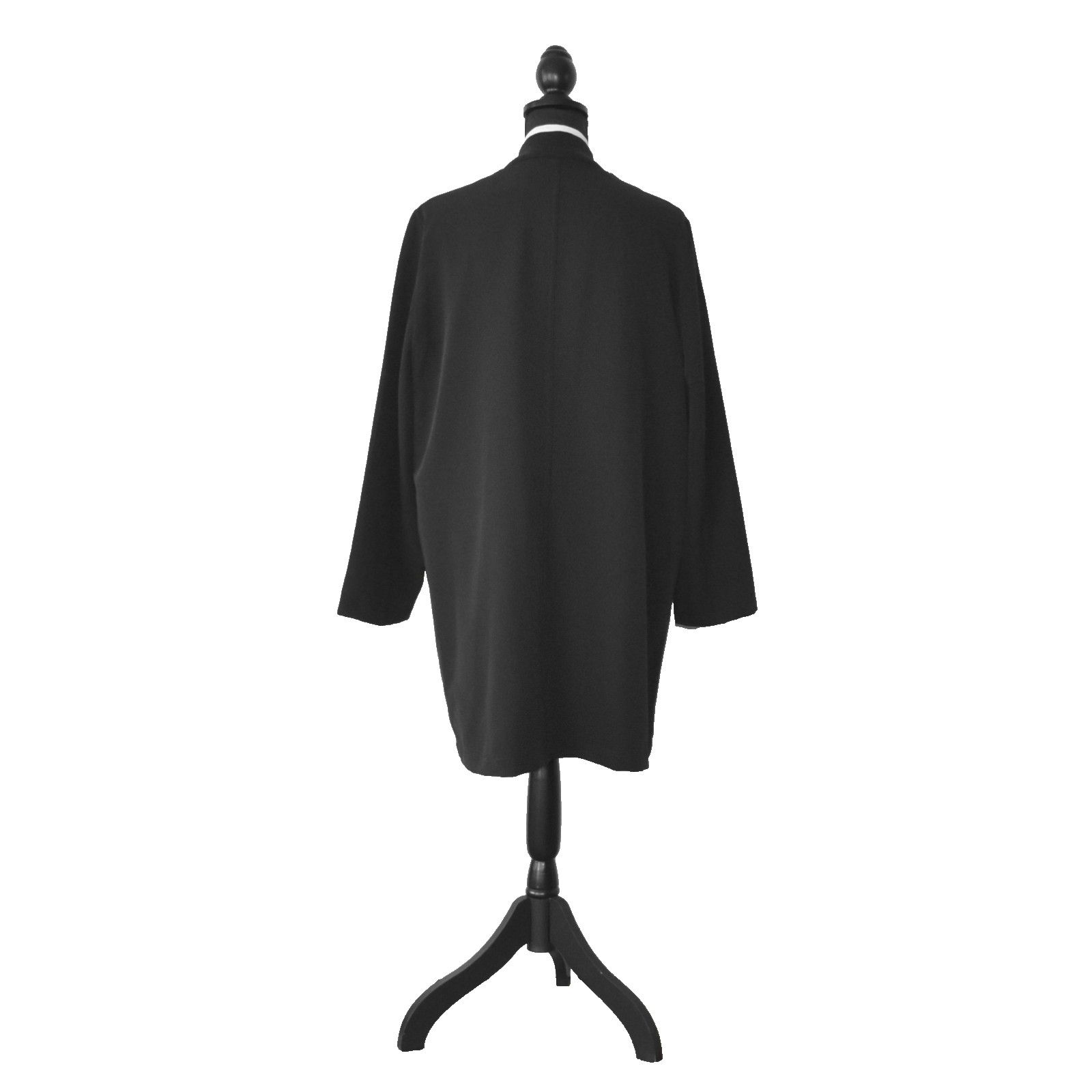 Eileen Fisher EILEEN FISHER 2-Way Zipper Rib Collar Long Jacket Sz L Size L / US 10 / IT 46 - 3 Thumbnail