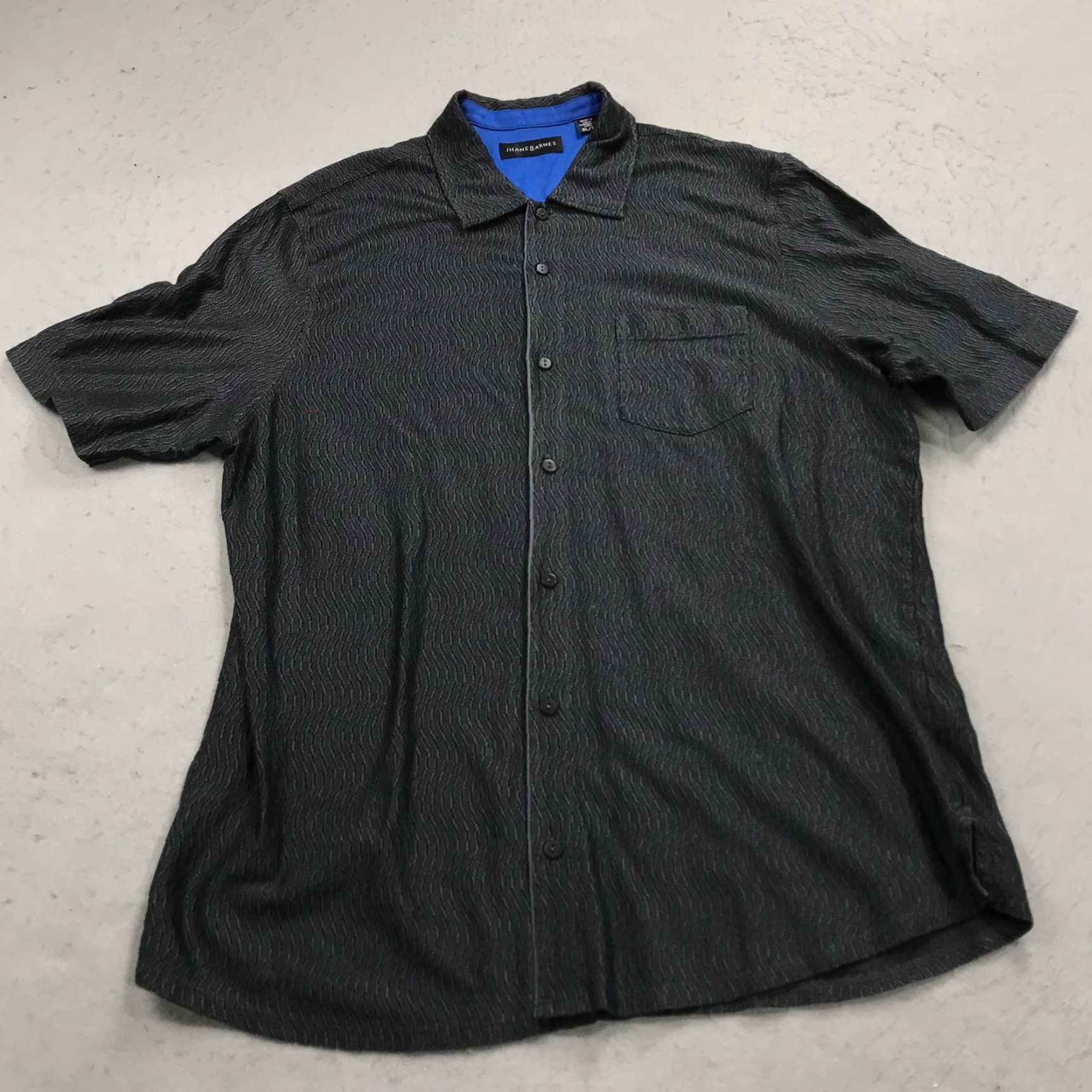 Vintage VINTAGE Jhane Barnes Shirt Mens XL Black Camp Collar Abstract Mercerized 90s Size US XL / EU 56 / 4 - 2 Thumbnail