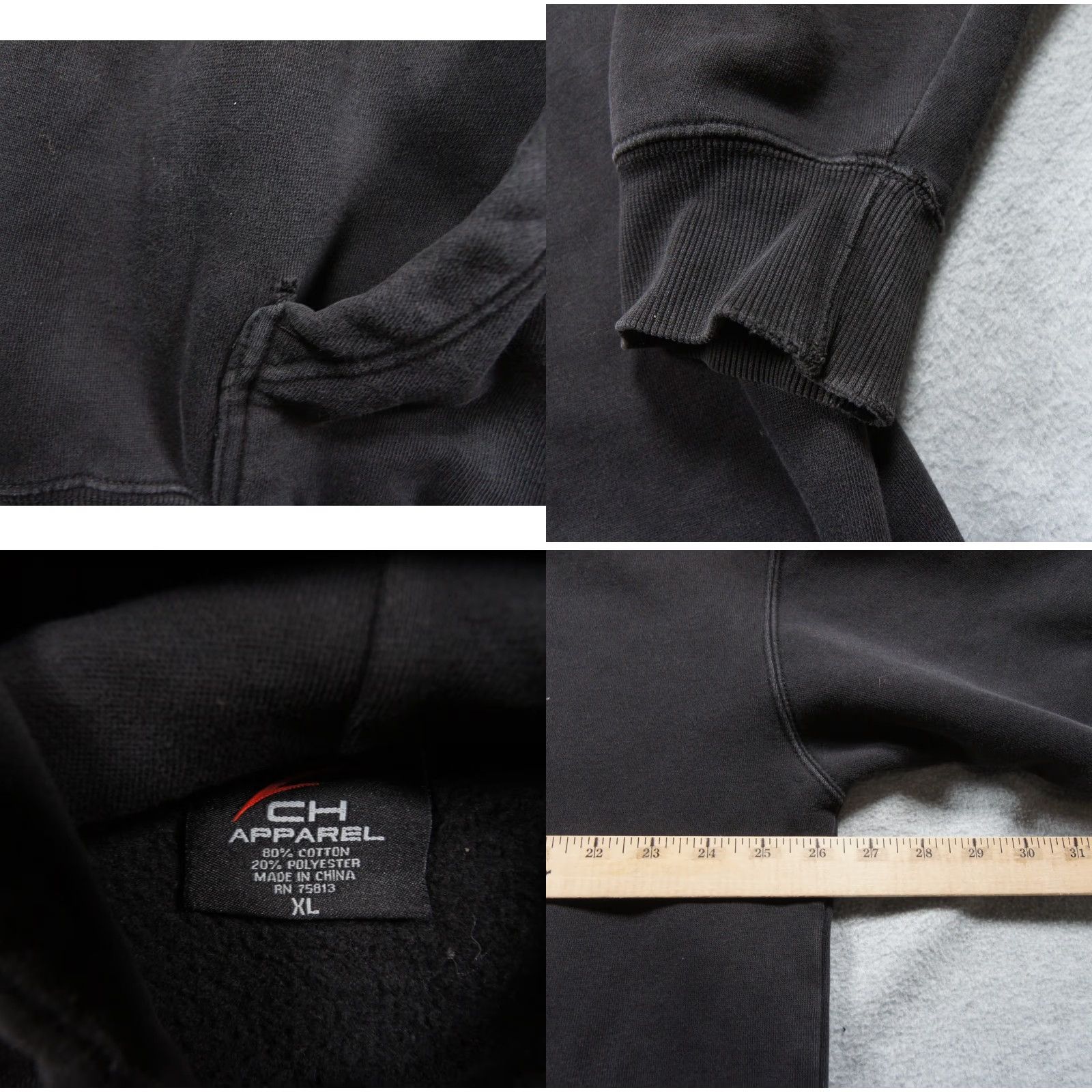 Vintage Vintage CH Apparel Death Metal Band Hoodie Mens XL Black Sweatshirt Hooded Pullover All Seasons XLarge Hoodie Y2K Size US XL / EU 56 / 4 - 8 Thumbnail
