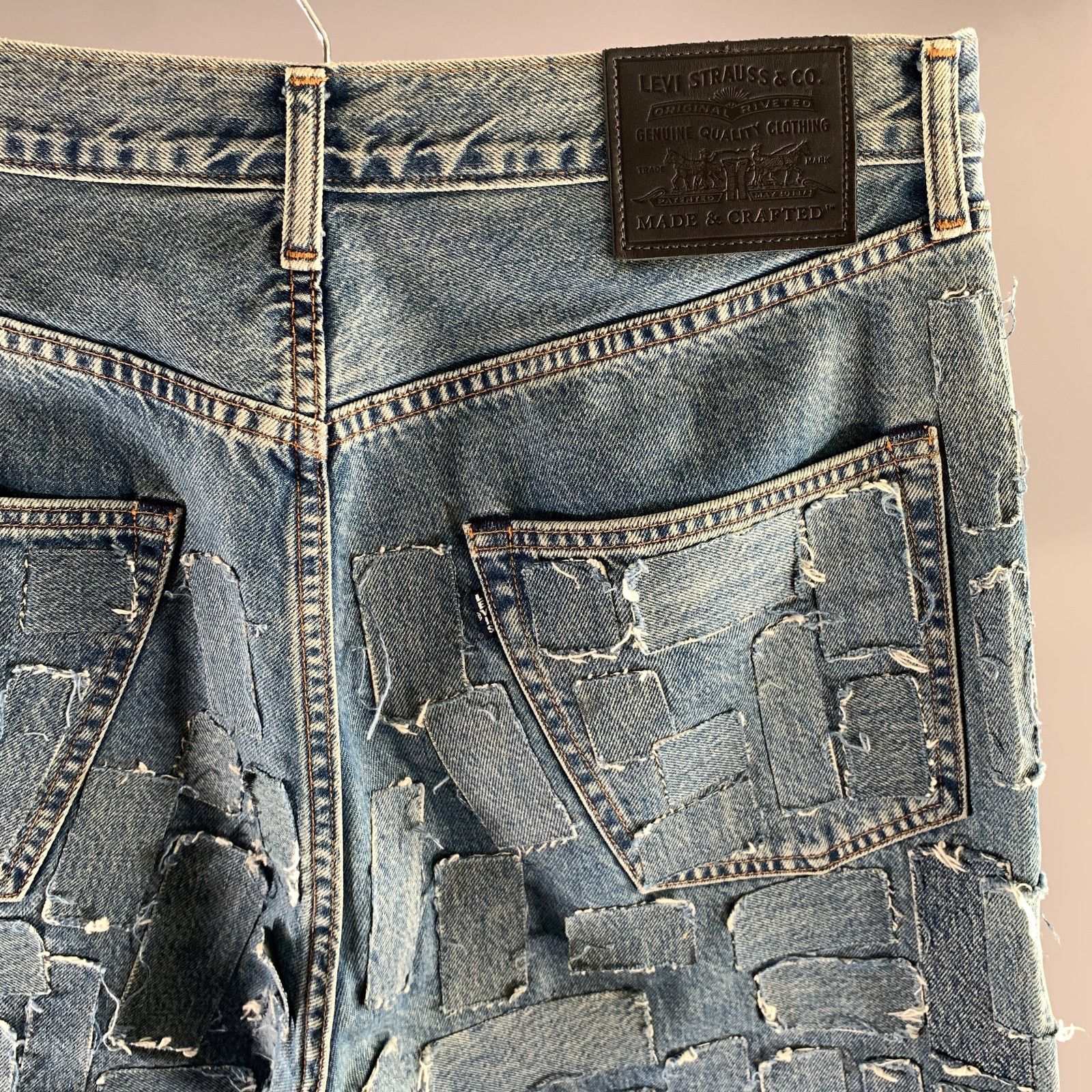 Levi's LEVI'S Size 32 Blue Organic Cotton Patchwork Jeans Size US 32 / EU 48 - 3 Thumbnail