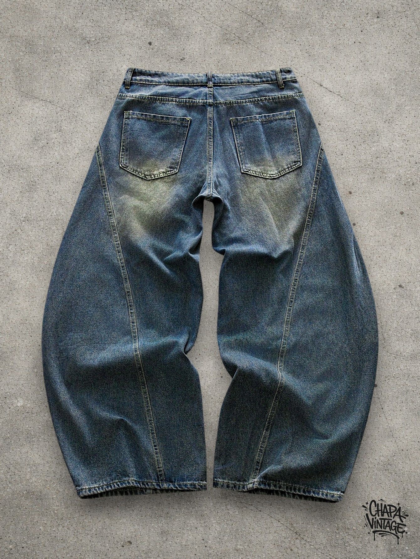 Vintage Baggy washed jeans Size US 32 / EU 48 - 2 Thumbnail