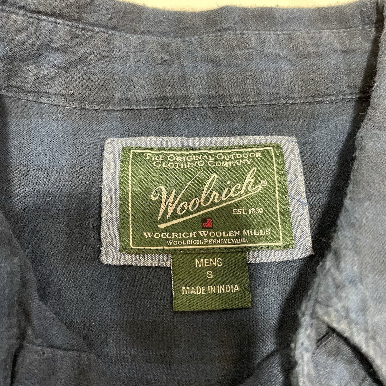 Woolrich Woolen Mills Woolrich Men’s Shirt Blue Plaid Cotton Flannel Checks Small Size US S / EU 44-46 / 1 - 3 Thumbnail