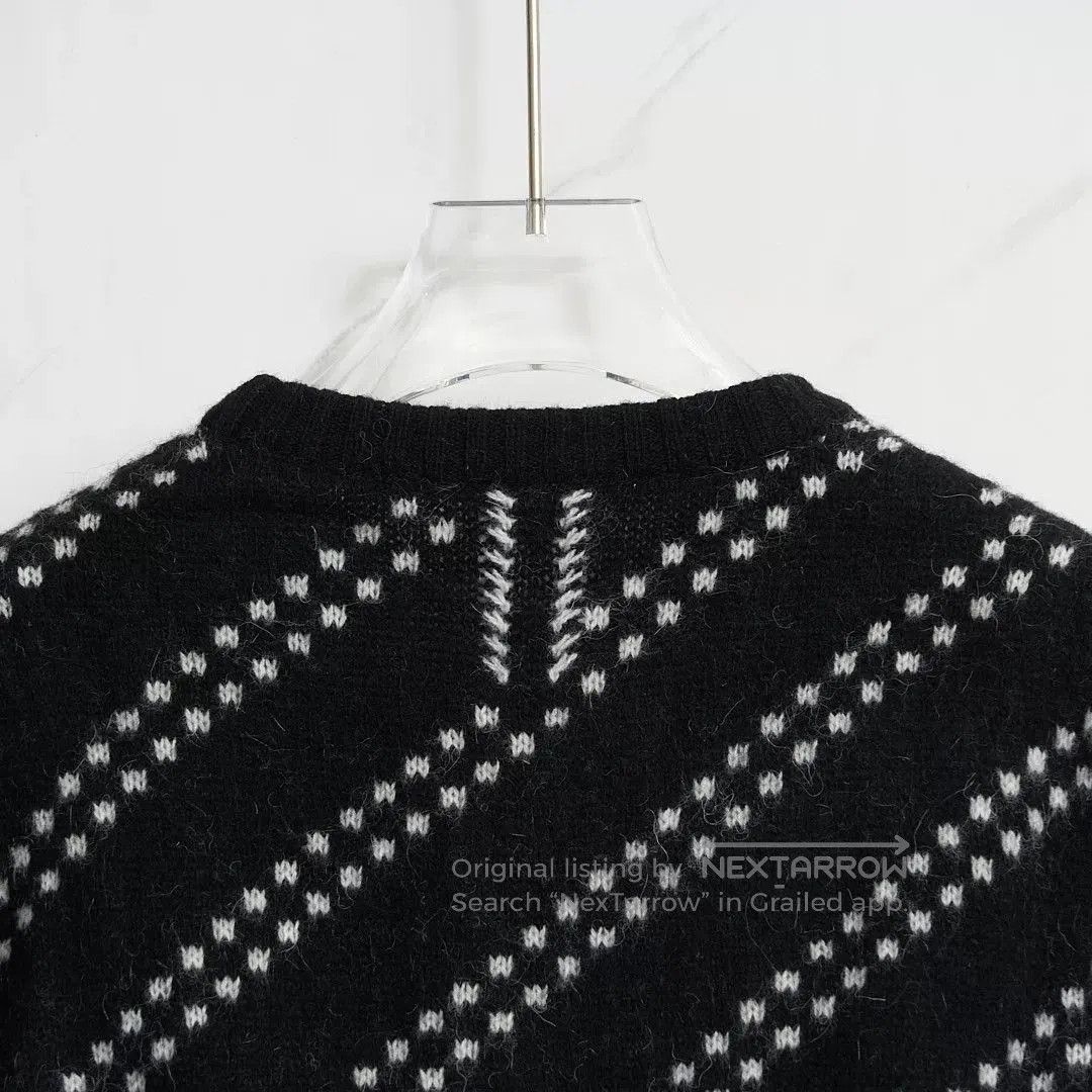 Saint Laurent Paris Saint Laurent Men's Checked Jacquard Sweater. Size US S / EU 44-46 / 1 - 2 Thumbnail