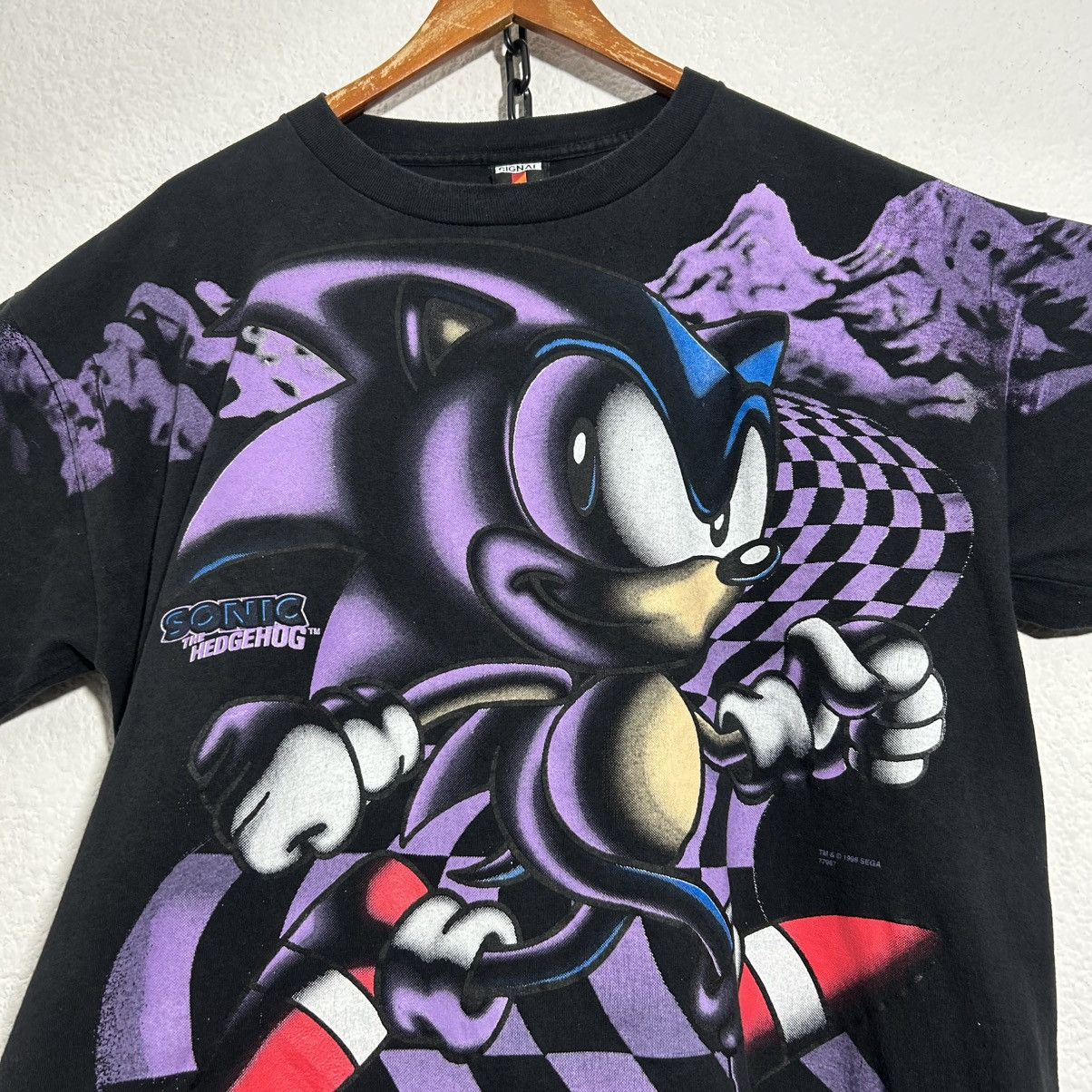 Vintage 1996 Sonic The Hedgehog AOP Very Rare Size US XL / EU 56 / 4 - 3 Thumbnail