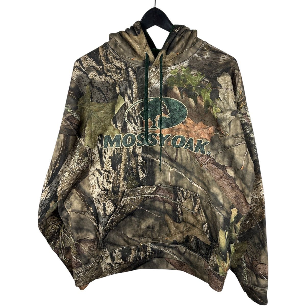 Mossy Oaks Mens Y2K Mossy Oak Green Camo Pullover Hoodie Size US L / EU 52-54 / 3 - 1 Thumbnail
