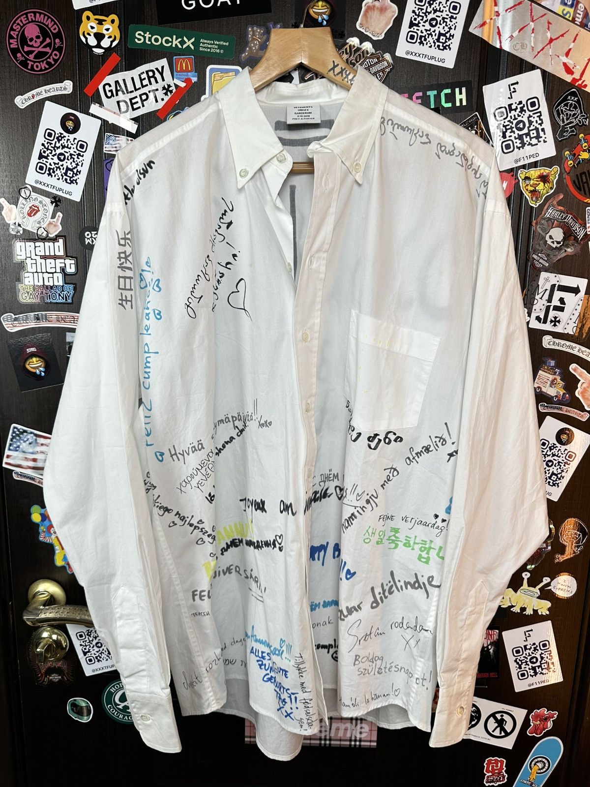 Vetements SS19 Graffiti Shirt Size US XS / EU 42 / 0 - 2 Thumbnail