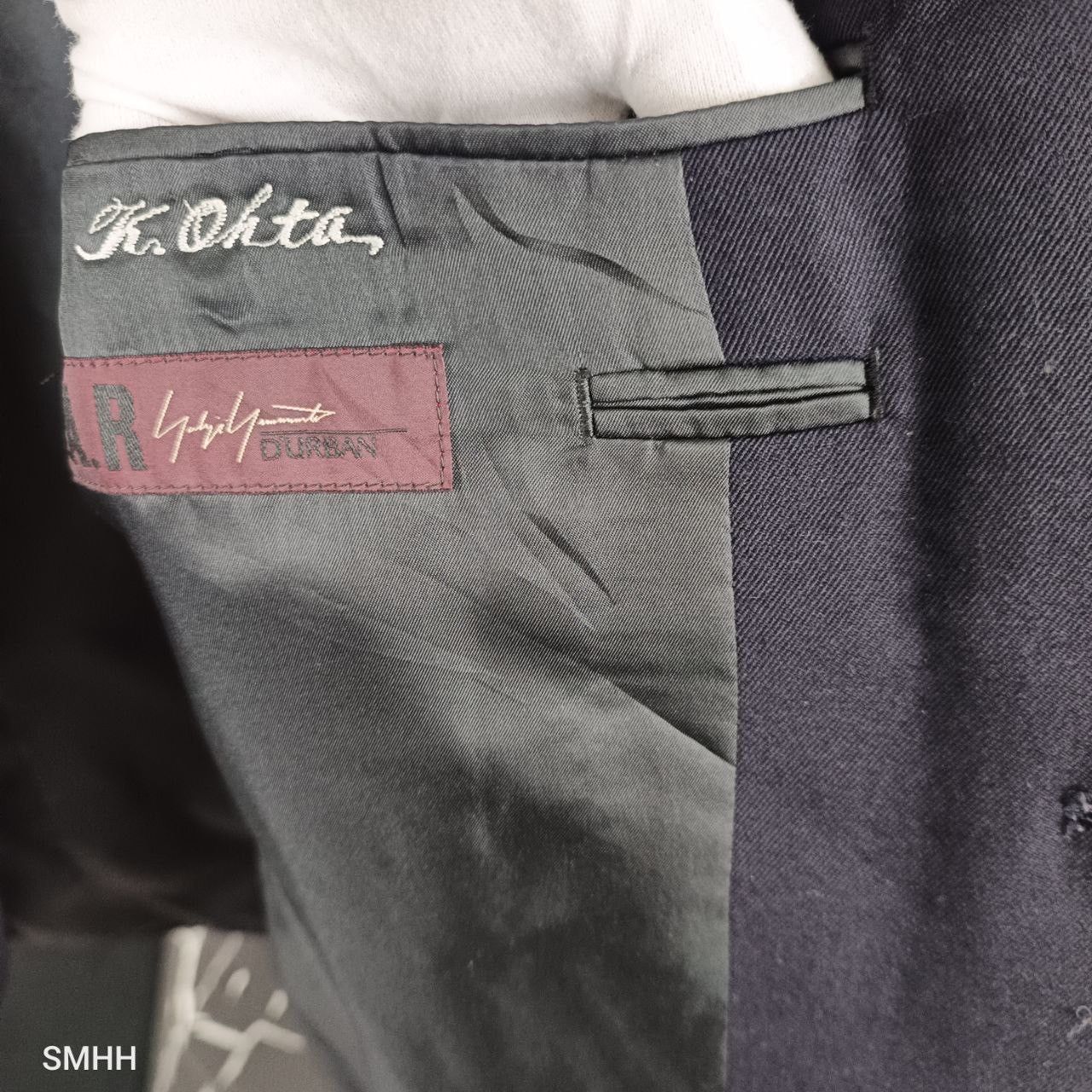 Yohji Yamamoto 🔥A.A.R. Yohji Yamamoto x Durban Blazer 2B – Dark Navy – M Size 40R - 9 Thumbnail