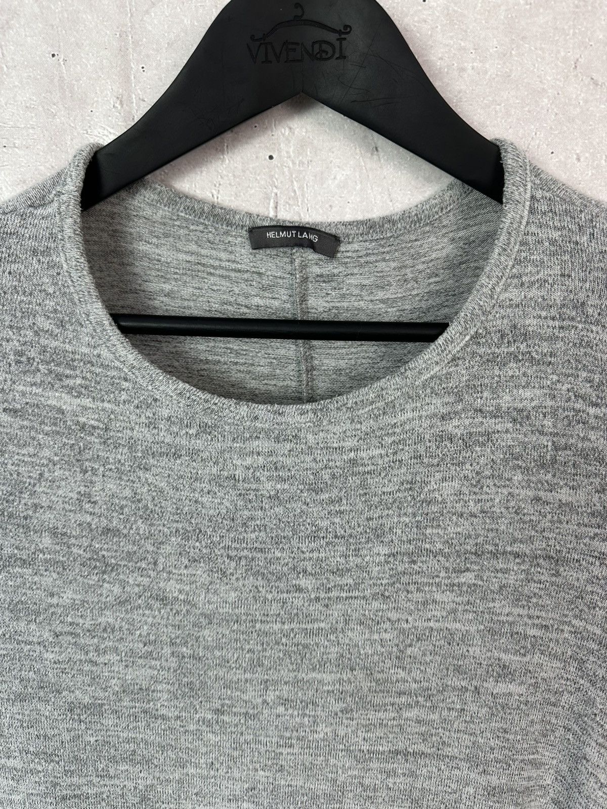 Helmut Lang Helmut Lang Grey Crew Neck Flared Women’s Jumper Size L / US 10 / IT 46 - 4 Thumbnail