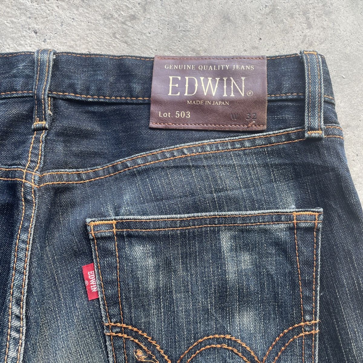 Edwin × Japanese Brand × Jean Vintage Edwin Made In Japan Dark Blue Faded Jeans Pants W33 Size US 33 - 9 Thumbnail