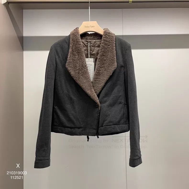 Brunello Cucinelli Brunello Cucinelli Dark Grey Cotton Short Jacket Size XS / US 0-2 / IT 36-38 - 1 Thumbnail