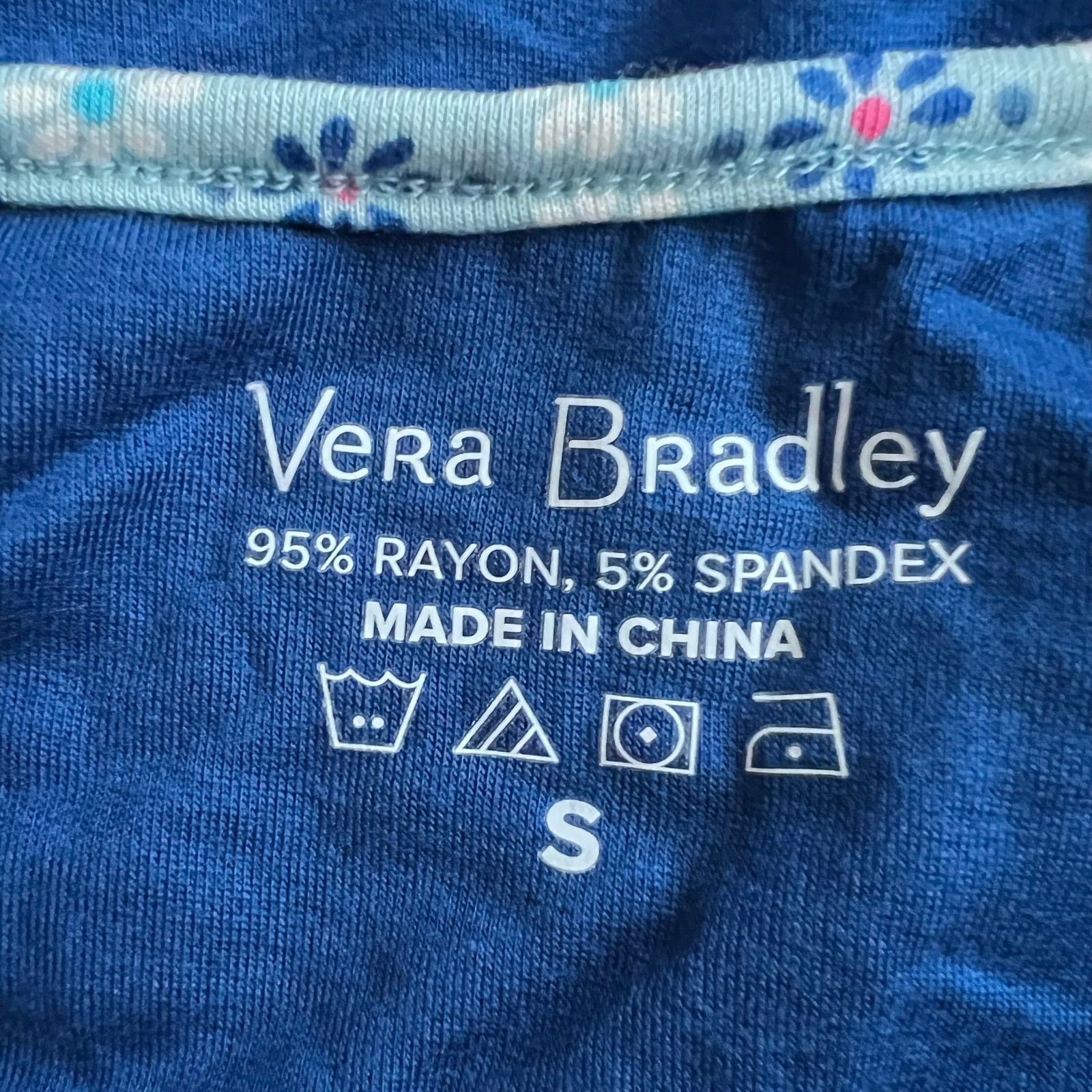 Vera Bradley VERA BRADLEY Blue Daisy Tabitha 3/4 Sleeves Top w/ Tag, S Size S / US 4 / IT 40 - 3 Thumbnail