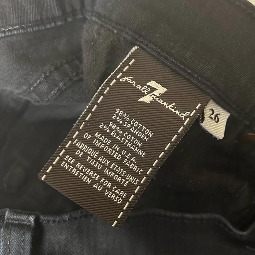 7 For All Mankind 7 For All Mankind l The Skinny Black Jeans Size 26 Size 26" / US 2 / IT 38 - 9 Thumbnail