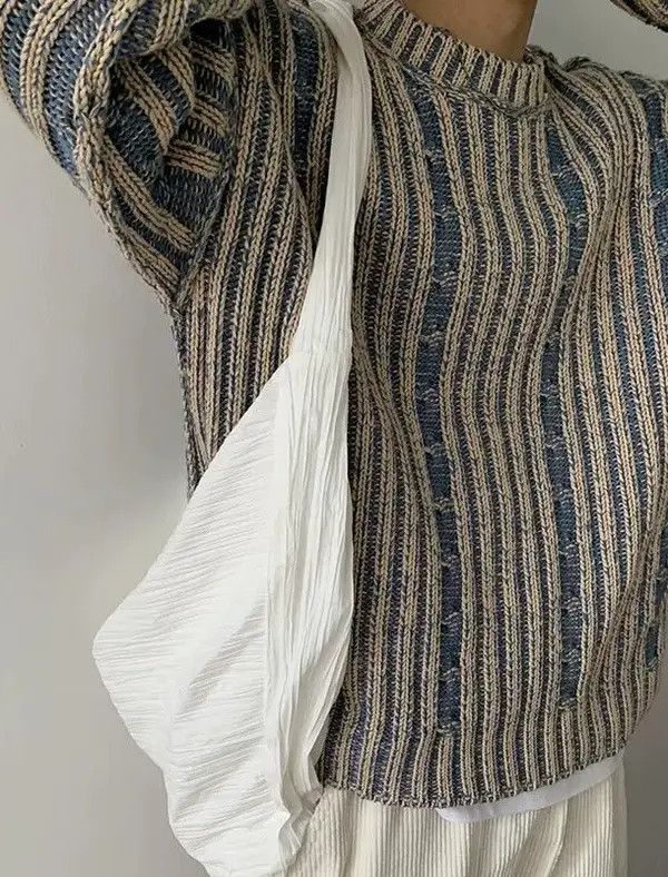 Other Retro y2k reversible cable knit pullover sweater knitwear Size US L / EU 52-54 / 3 - 3 Thumbnail