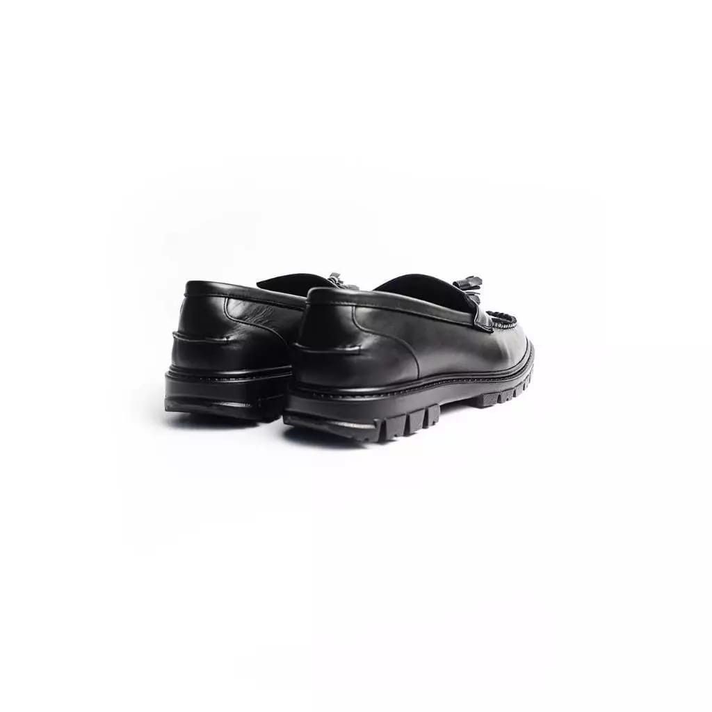 Designer × Simple Shoes Windsor Black Chunky Leather Loafer Size US 10 / EU 43 - 5 Thumbnail