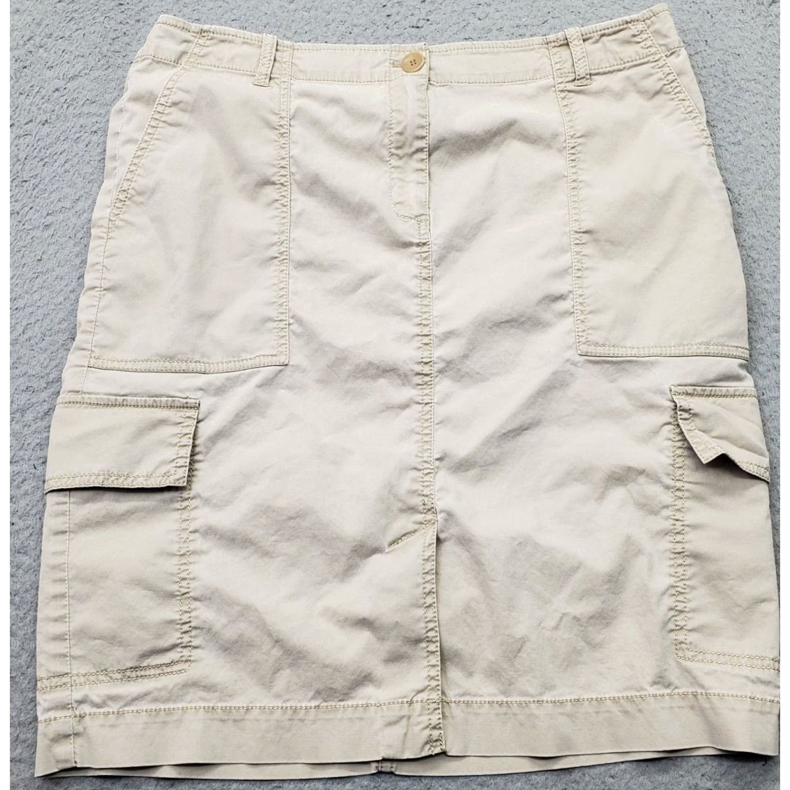 Eileen Fisher Eileen Fisher Skirt Womens Size M Brown Cargo Pocket Pencil Short Vintage: Pre-owned Womens Size M Brown Cargo Skirt Size 32" / US 10 / IT 46 - 2 Thumbnail