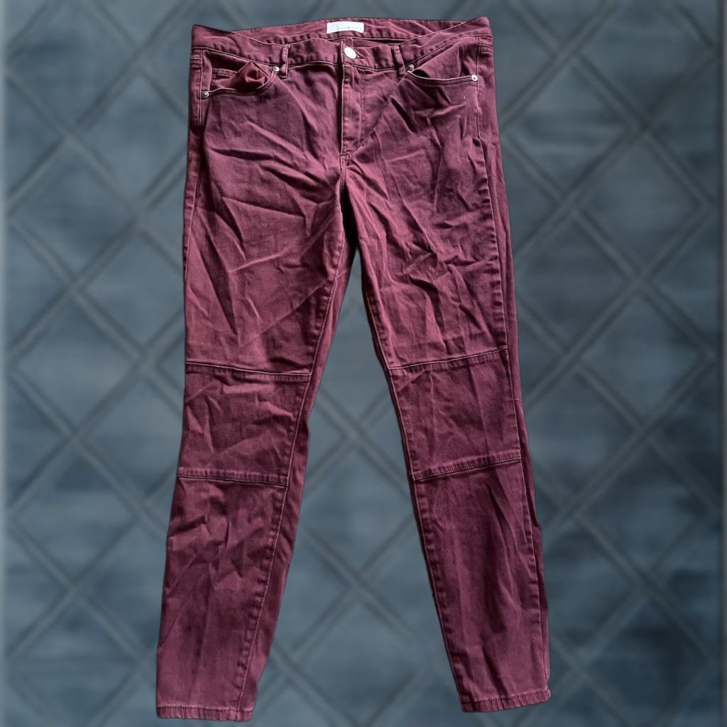 Loft LOFT Leggings Women 12 Burgundy Made and Loved Love Size 34" / US 12 / IT 48 - 1 Thumbnail