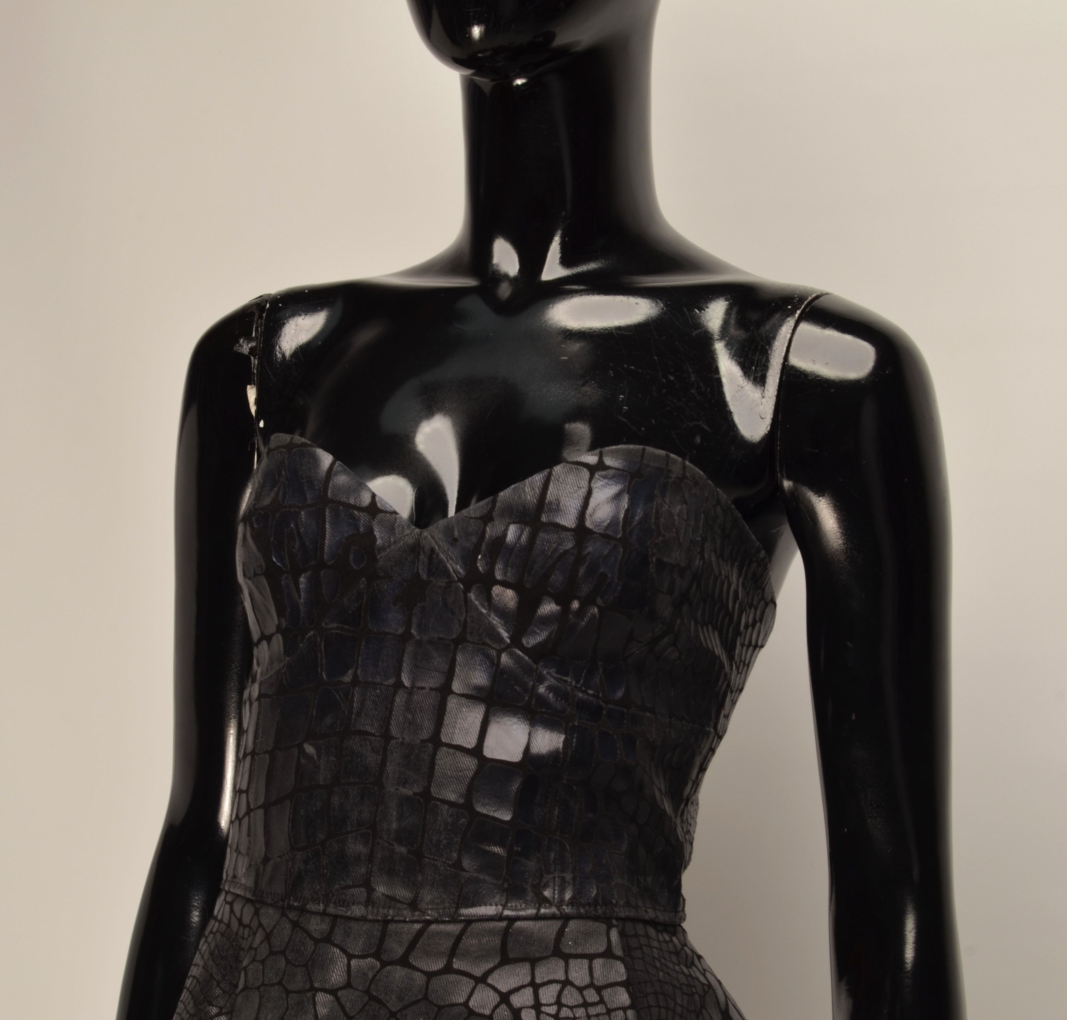Designer × House Of The Gods House Of The Gods Strapless Grunge Fit & Flare Mini Dress Size S / US 4 / IT 40 - 2 Thumbnail
