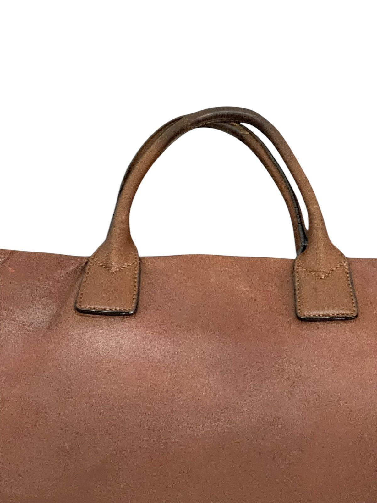 Japanese Brand Full Leather Patina The Suit Company Brief Bag 2🟩0 Size ONE SIZE - 16 Thumbnail