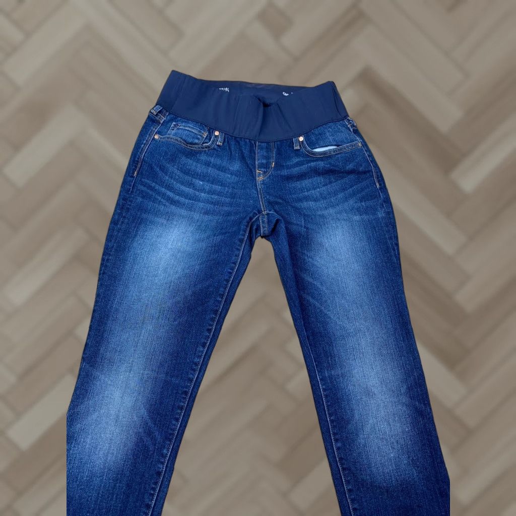 Gap Gap 1969 Maternity Jeans Skinny Denim Blue 27/4R Elastic Waist Always Skinny Women Size 27" / US 4 / IT 40 - 1 Thumbnail