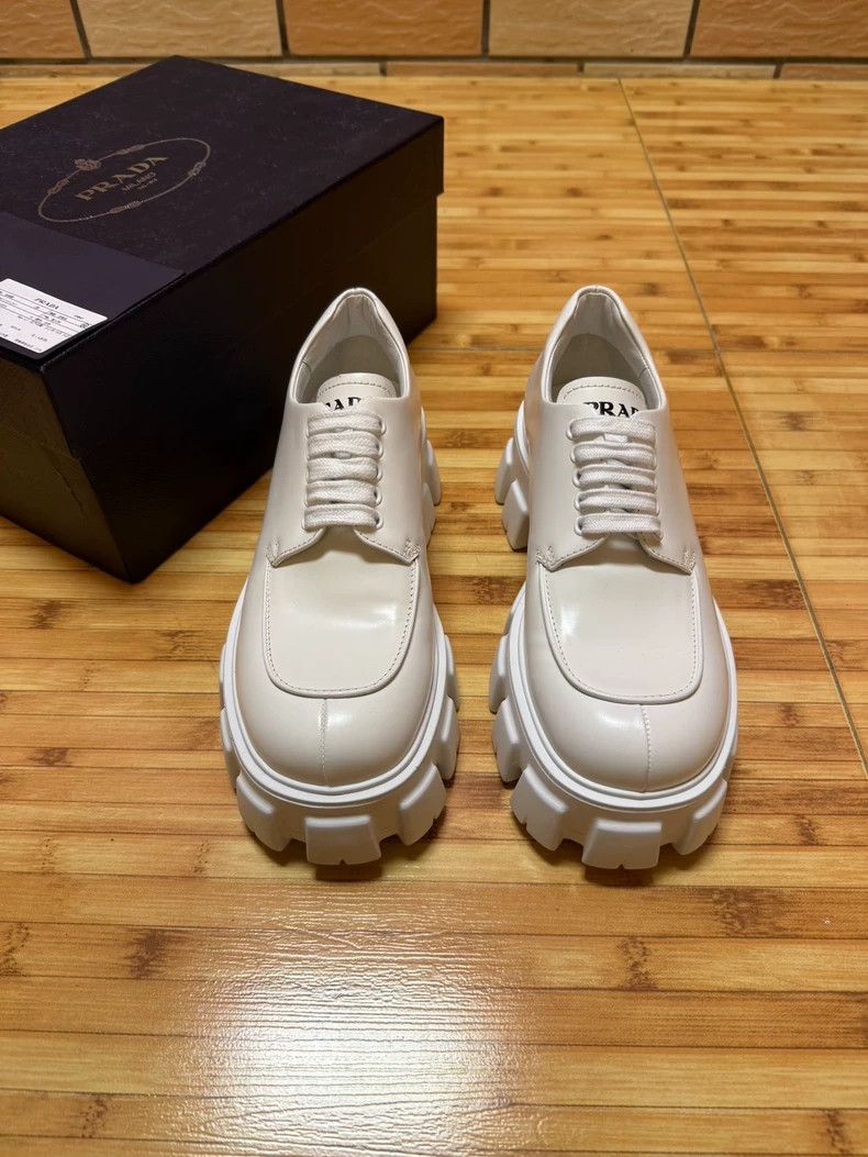 Prada prada 23 FW white platform shoes leather shoes 2504-Nextarr Size US 7.5 / EU 40-41 - 1 Thumbnail