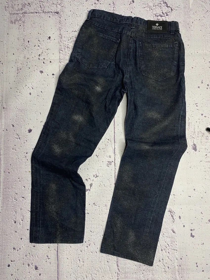 🔥Women's Versace VJC Light Denim Pants with glitter Y2K🔥