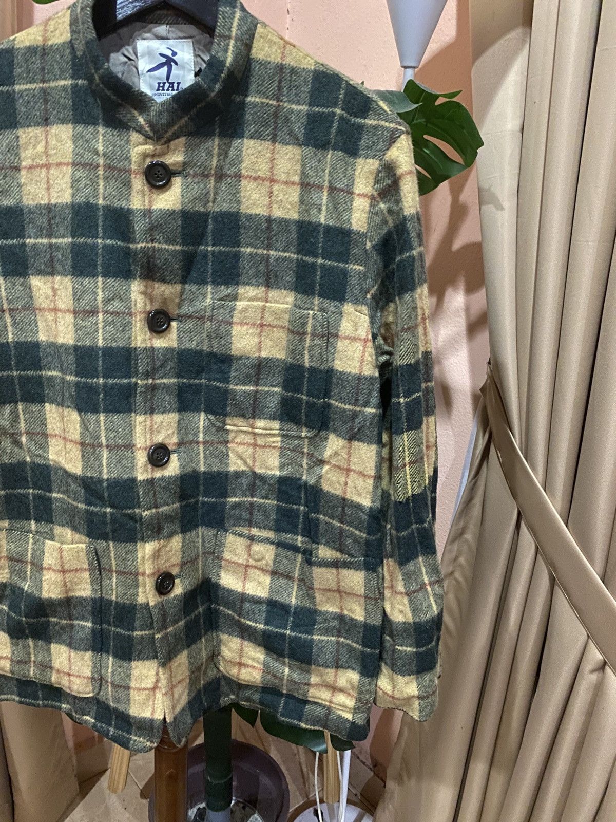 Hai Sporting Gear Vintage HAI by Issey Miyake Plaid Wool-Blend Jacket Size US M / EU 48-50 / 2 - 6 Thumbnail