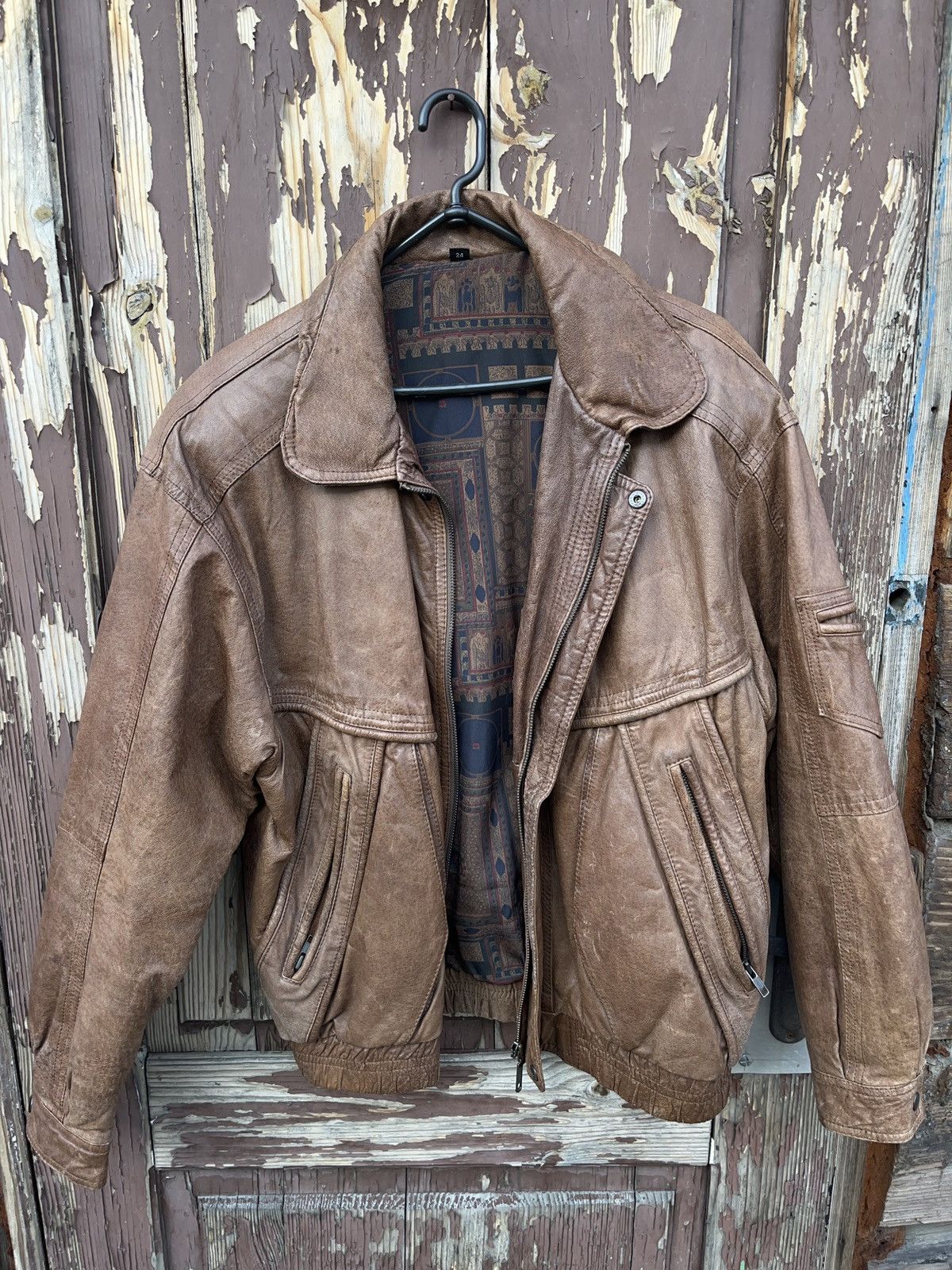 Other Vintage Archival Brown Leather Jacket Avant Garde Size US M / EU 48-50 / 2 - 3 Thumbnail