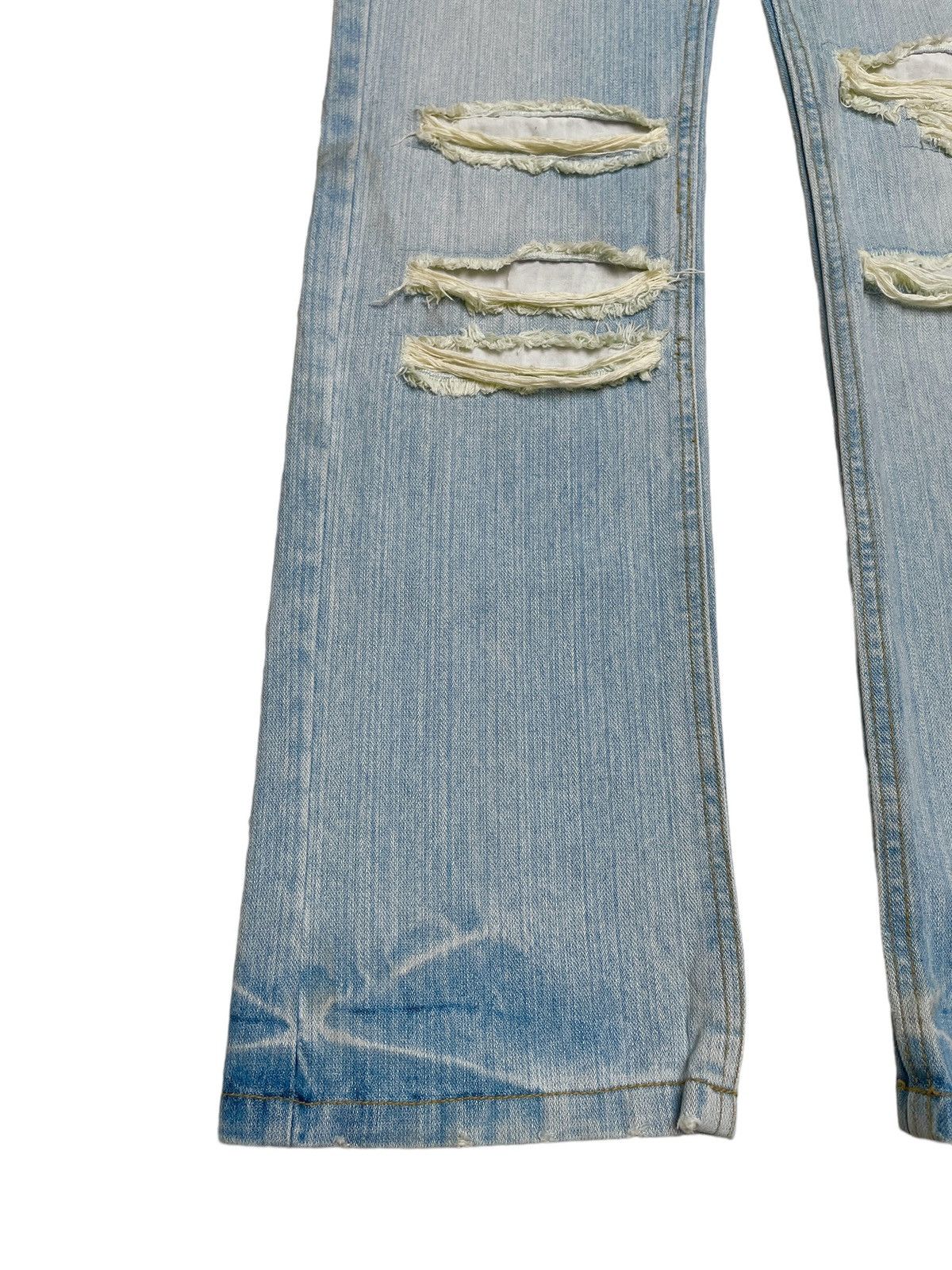 If Six Was Nine × Japanese Brand Rare Design Vintage Japanese Brand Peace Flared Jeans 2000s Size US 31 - 7 Thumbnail