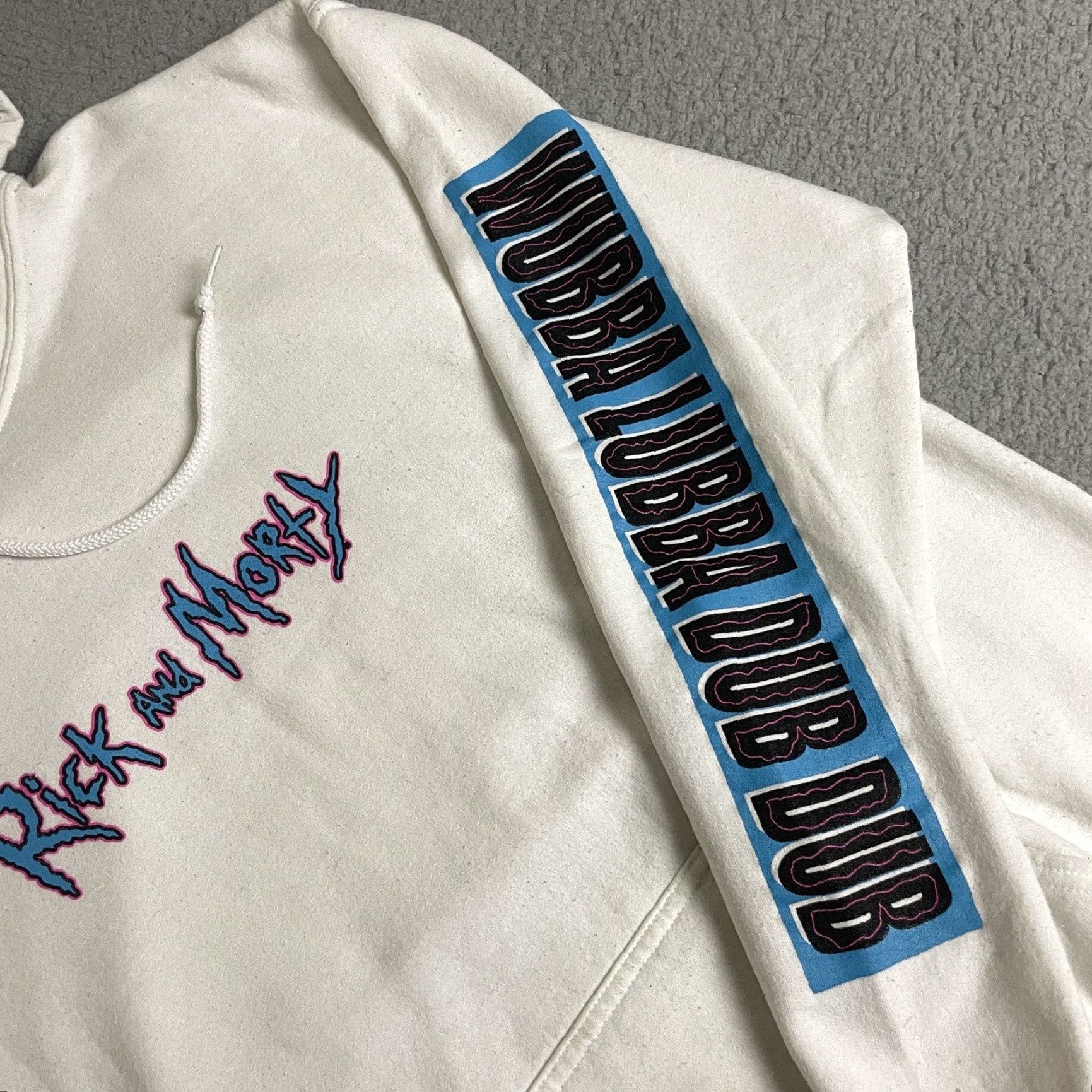 Swims VINTAGE Rick And Morty Sweatshirt Mens Large White Adult Swim Hoodie Size US L / EU 52-54 / 3 - 5 Thumbnail