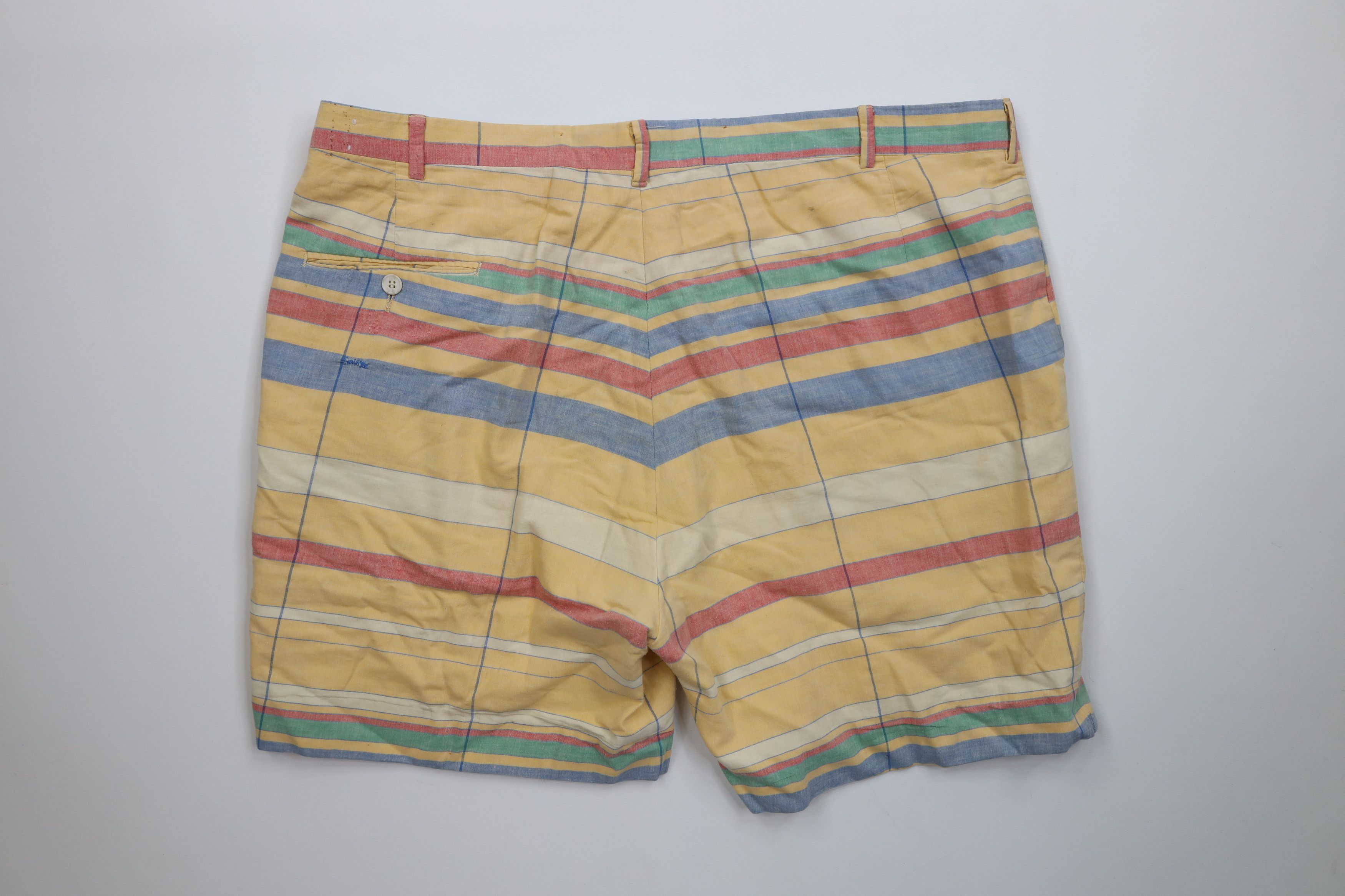 Vintage Vintage 70s Streetwear Rainbow Striped Above Knee Shorts USA Size US 40 / EU 56 - 9 Thumbnail