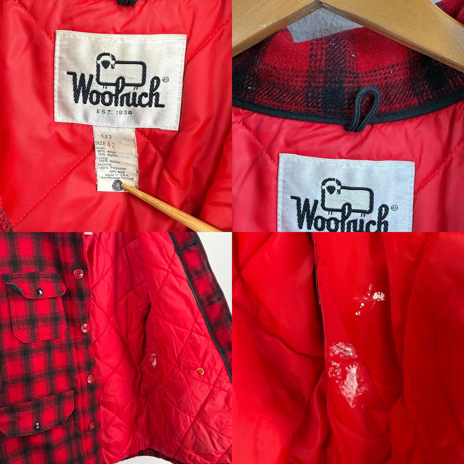 Vintage VINTAGE Woolrich Coat Mackinaw Buffalo Plaid Wool Hunting Jacket Sz 42 USA Shirt Size US XS / EU 42 / 0 - 9 Thumbnail
