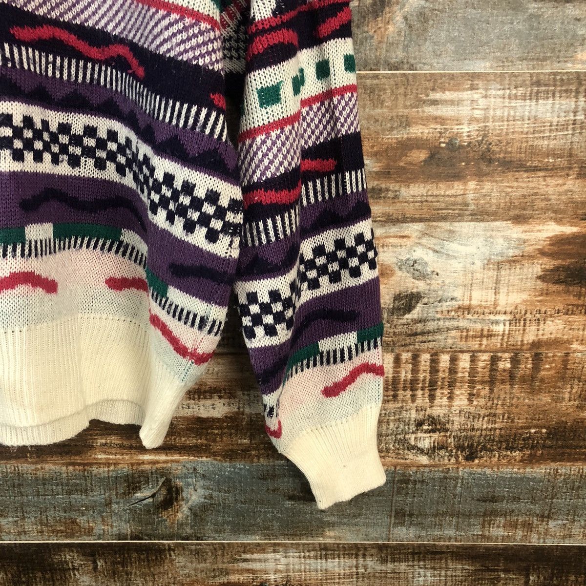 Homespun Knitwear Japan art design vintage Purple Knitwear #A2006 Size US S / EU 44-46 / 1 - 8 Thumbnail