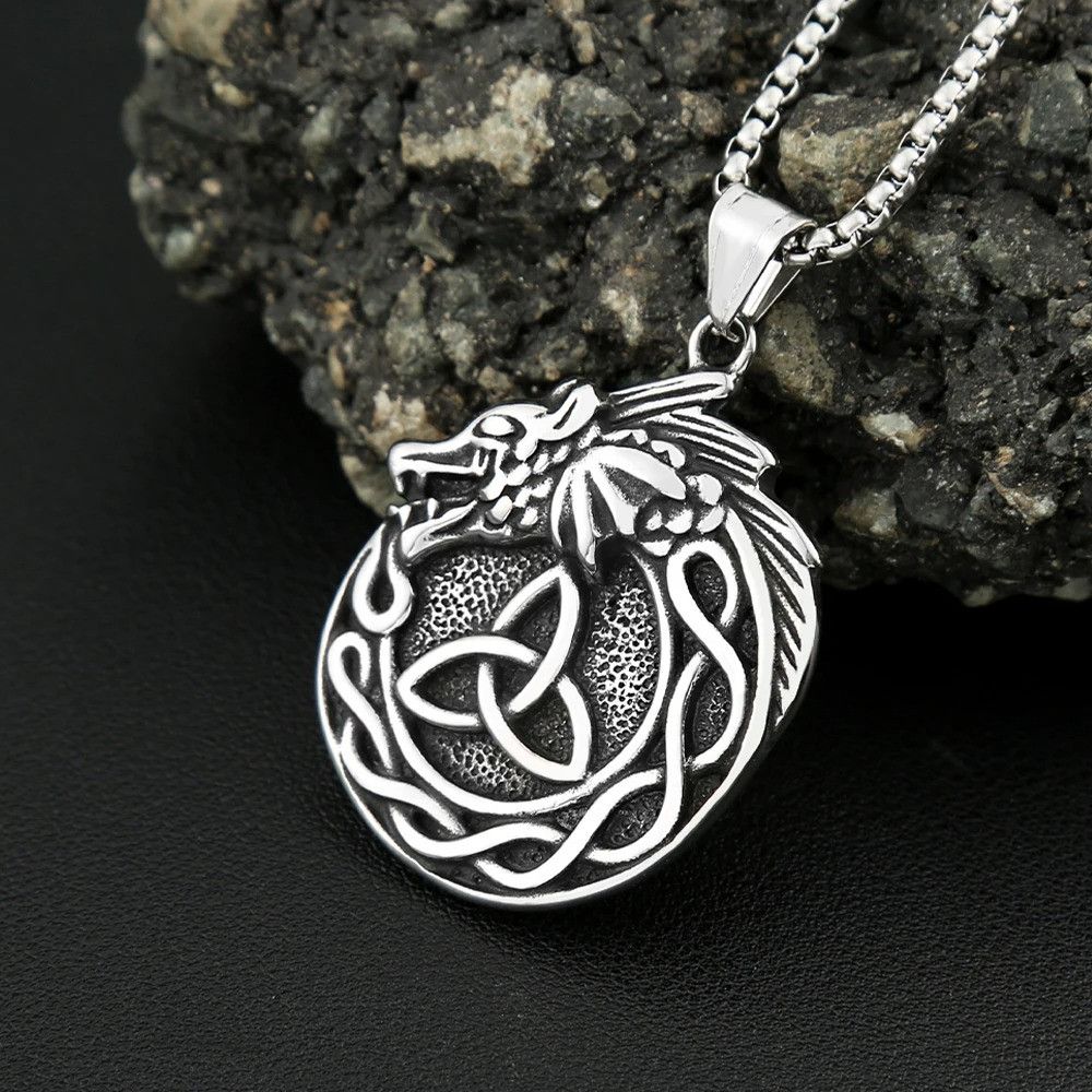 Other Nordic Vikings Dragon Pendant Necklace Size ONE SIZE - 3 Thumbnail