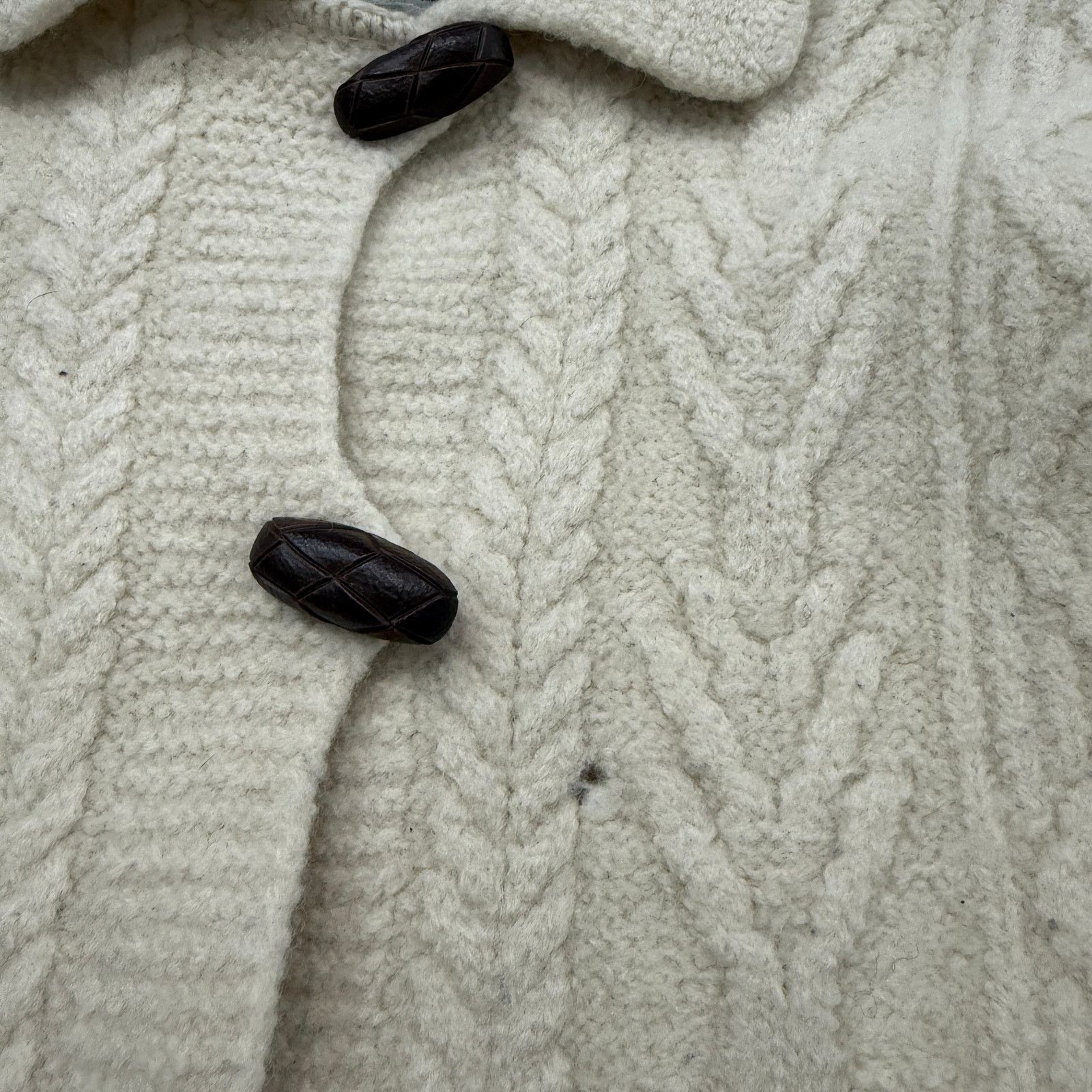 Vintage Original Aran Co Knit Coat Cardigan Sweater Women's Small Size S / US 4 / IT 40 - 4 Thumbnail
