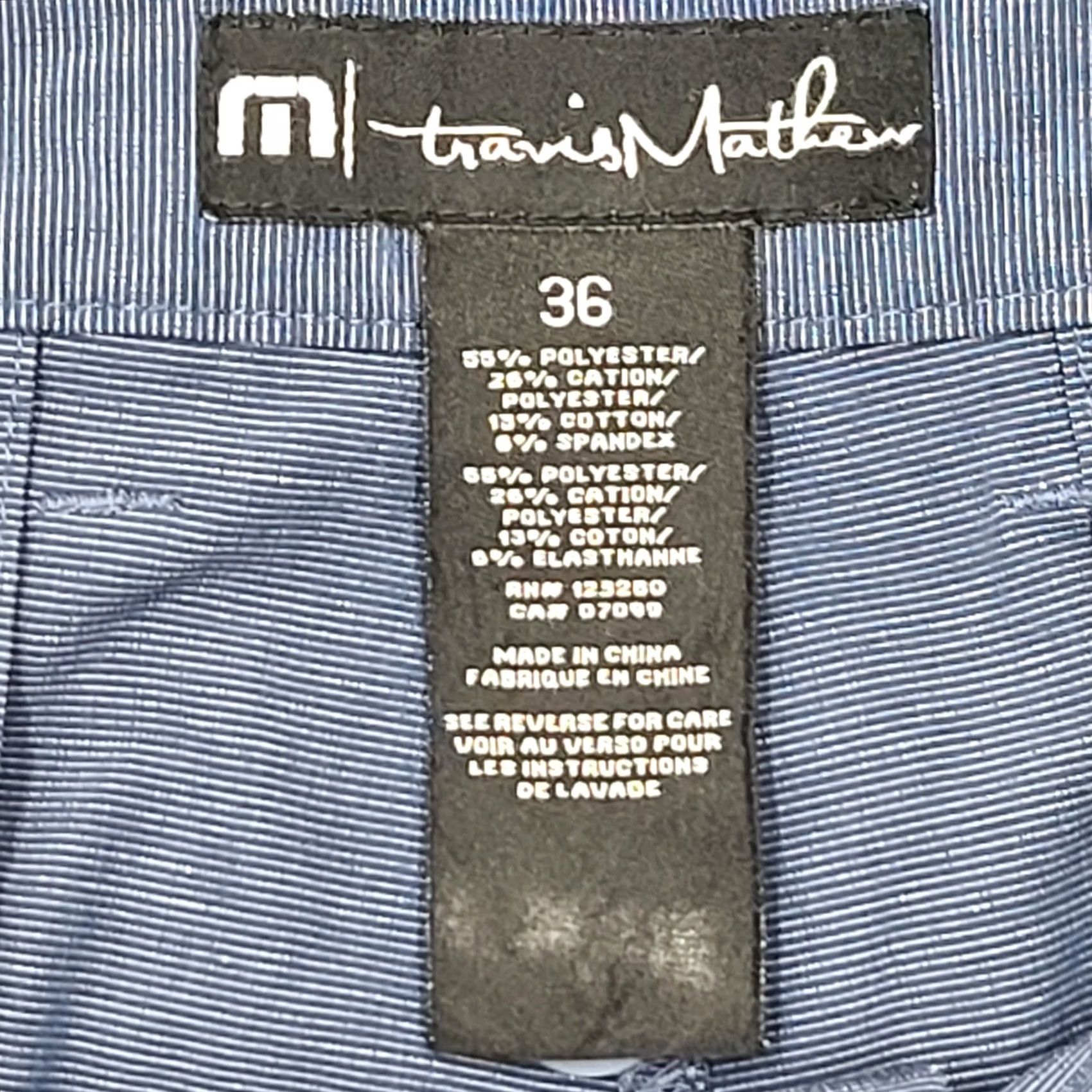 TravisMathew TravisMathew Beck Men’s 36 Blue Golf Shorts Performance Stretch Lightweight 10in Chino Casual Summer (Mens) Size US 36 / EU 52 - 3 Thumbnail