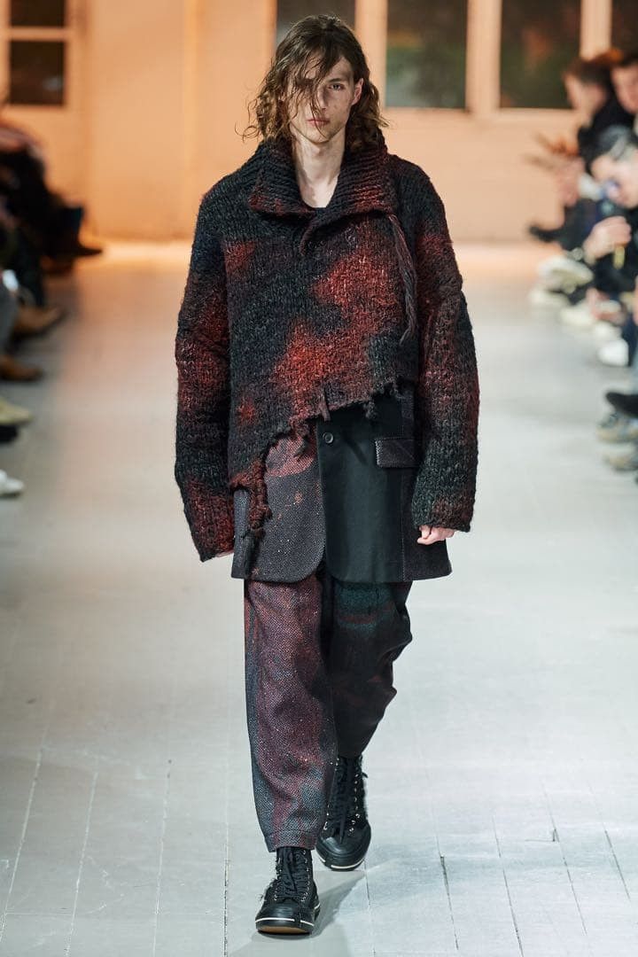 Yohji Yamamoto Pour Homme 20aw runway Yuka Asakura chunky knit Size US L / EU 52-54 / 3 - 5 Thumbnail
