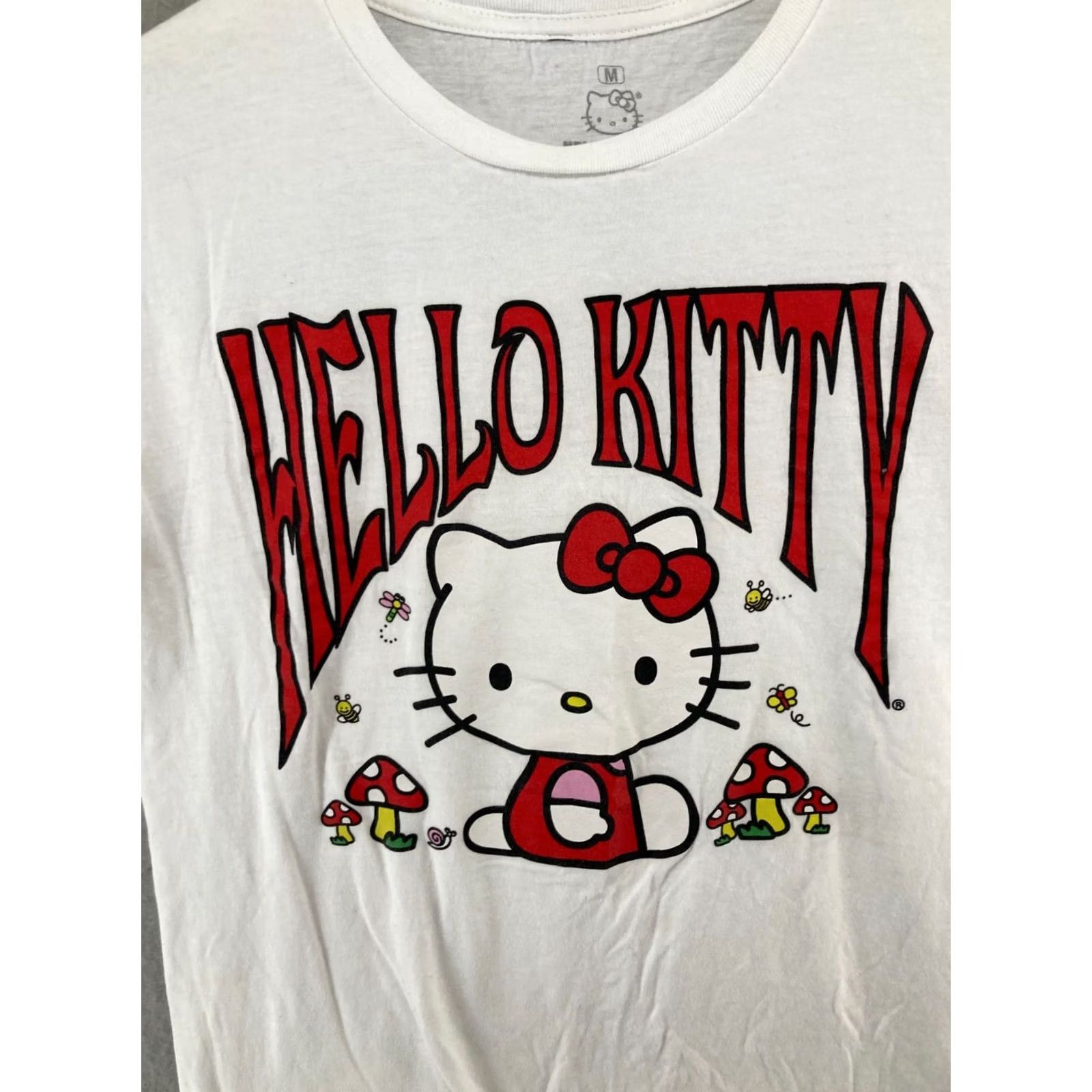 Vintage Hello Kitty Sanrio Womens TShirt M White Crew Neck Short Sleeve Cotton Jersey Size M / US 6-8 / IT 42-44 - 4 Thumbnail