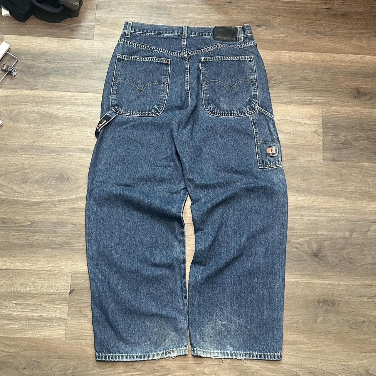 image of Levis x Vintage Levi’S L2 Baggy Dark Wash Jeans in Blue, Men's (Size 33)