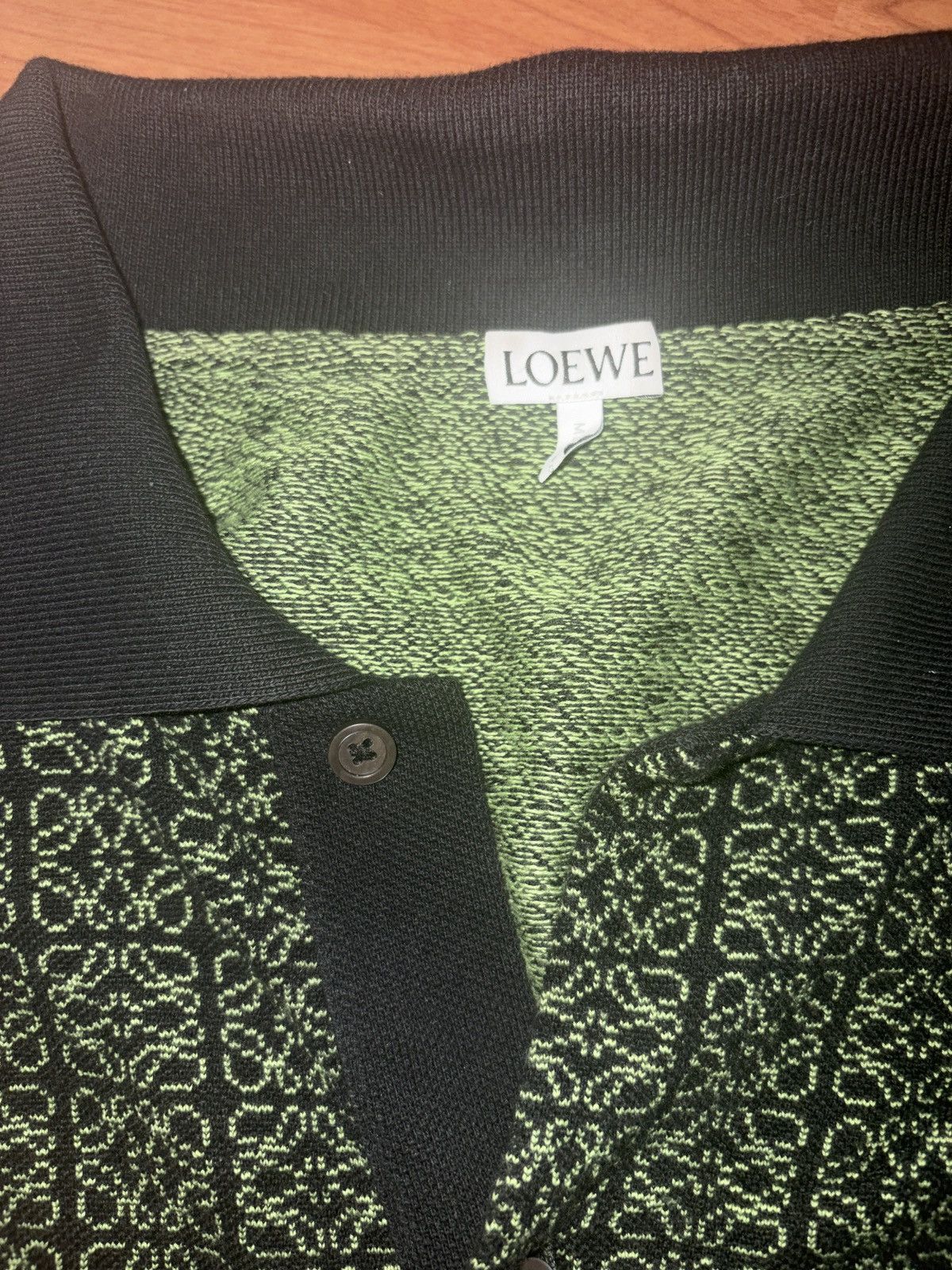 Loewe Loewe Monogram Woven Longsleeve Polo Size US M / EU 48-50 / 2 - 7 Thumbnail