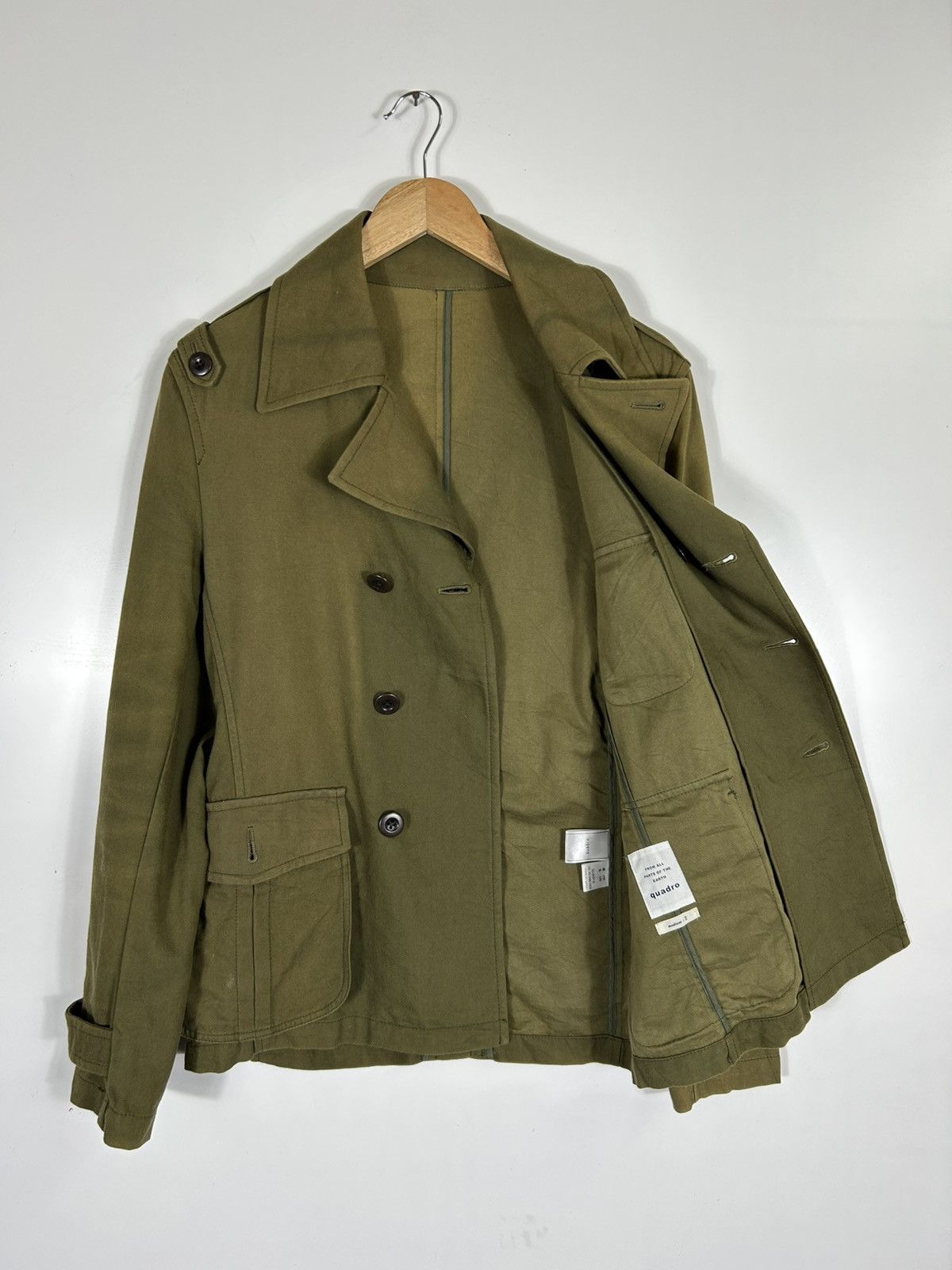 Japanese Brand 🔥Quadro Workwear Style Double Breast Coat Jacket Size US S / EU 44-46 / 1 - 8 Thumbnail