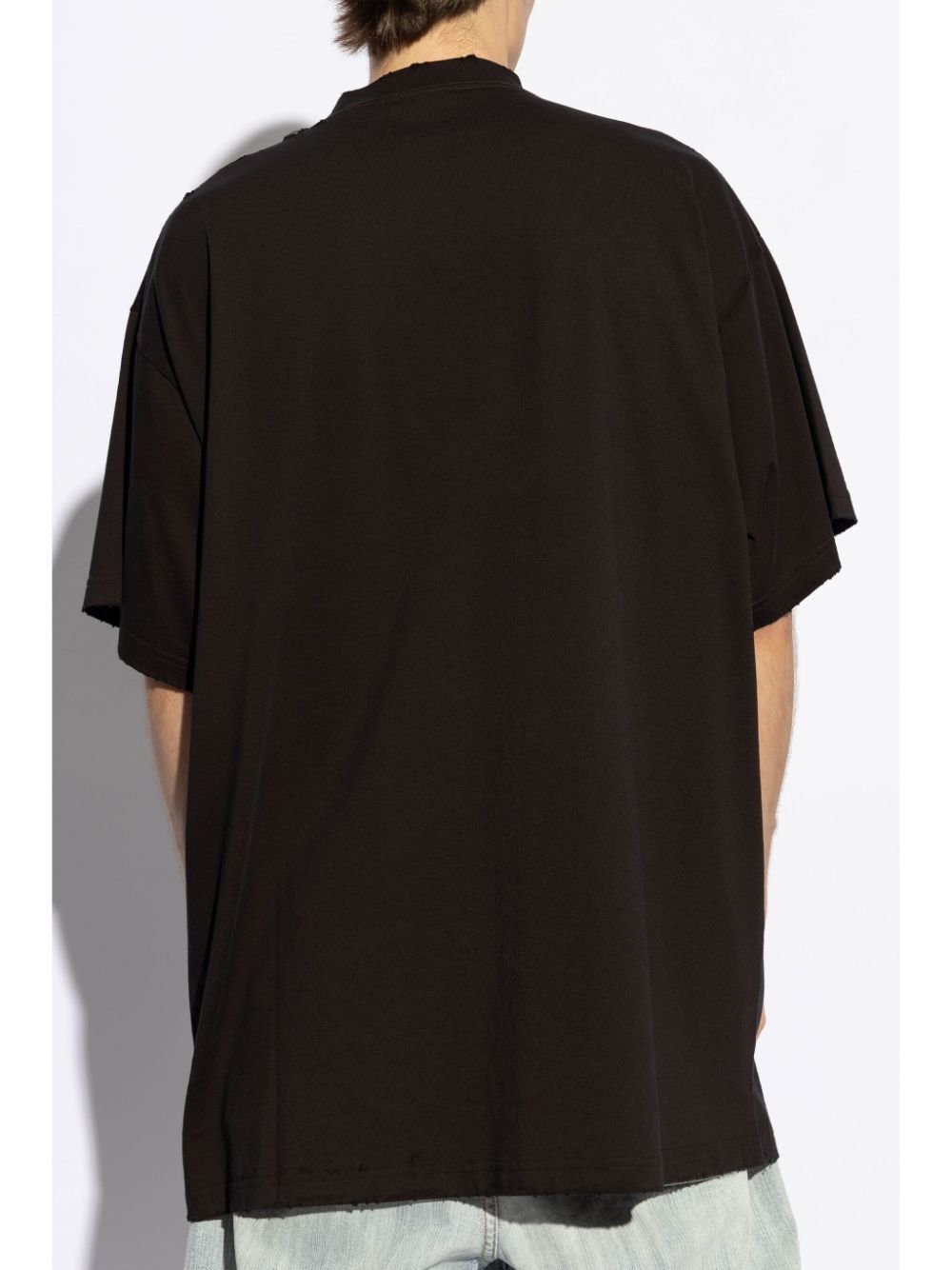 Balenciaga o1s1rm1125 Dup / Nologo T-Shirt Oversized in Black Size M / US 6-8 / IT 42-44 - 5 Thumbnail