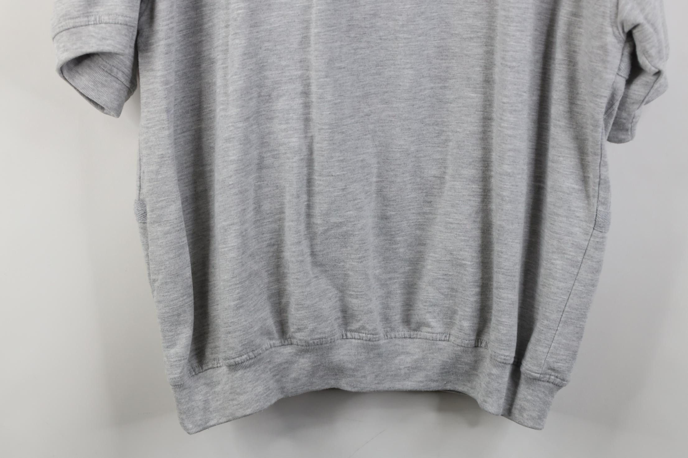 Vintage Vintage 90s Streetwear Ribbed Knit Pullover Polo Shirt Gray Size US L / EU 52-54 / 3 - 13 Thumbnail