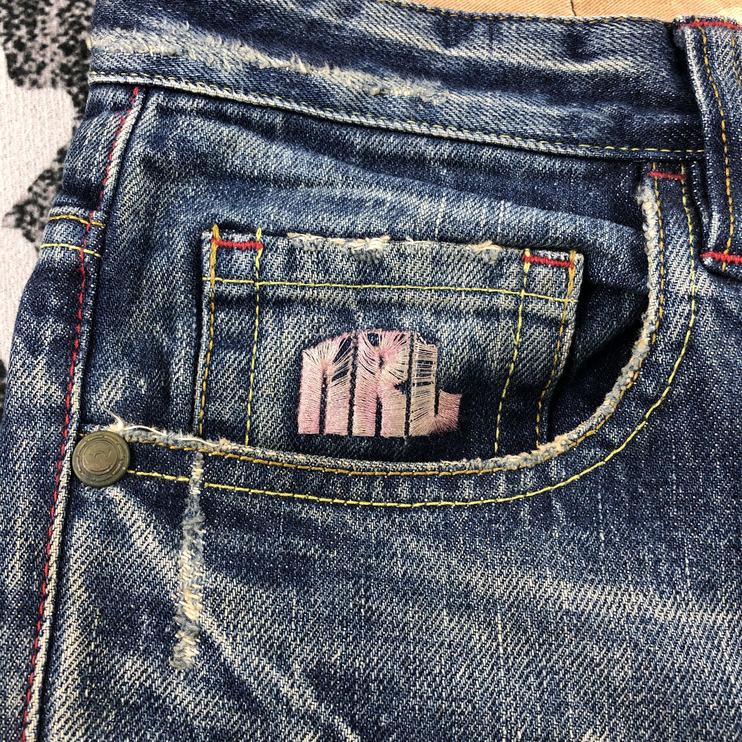 Japanese Brand Nine Rulas Line Jeans Distressed Denim KJ773 Size US 32 / EU 48 - 12 Thumbnail