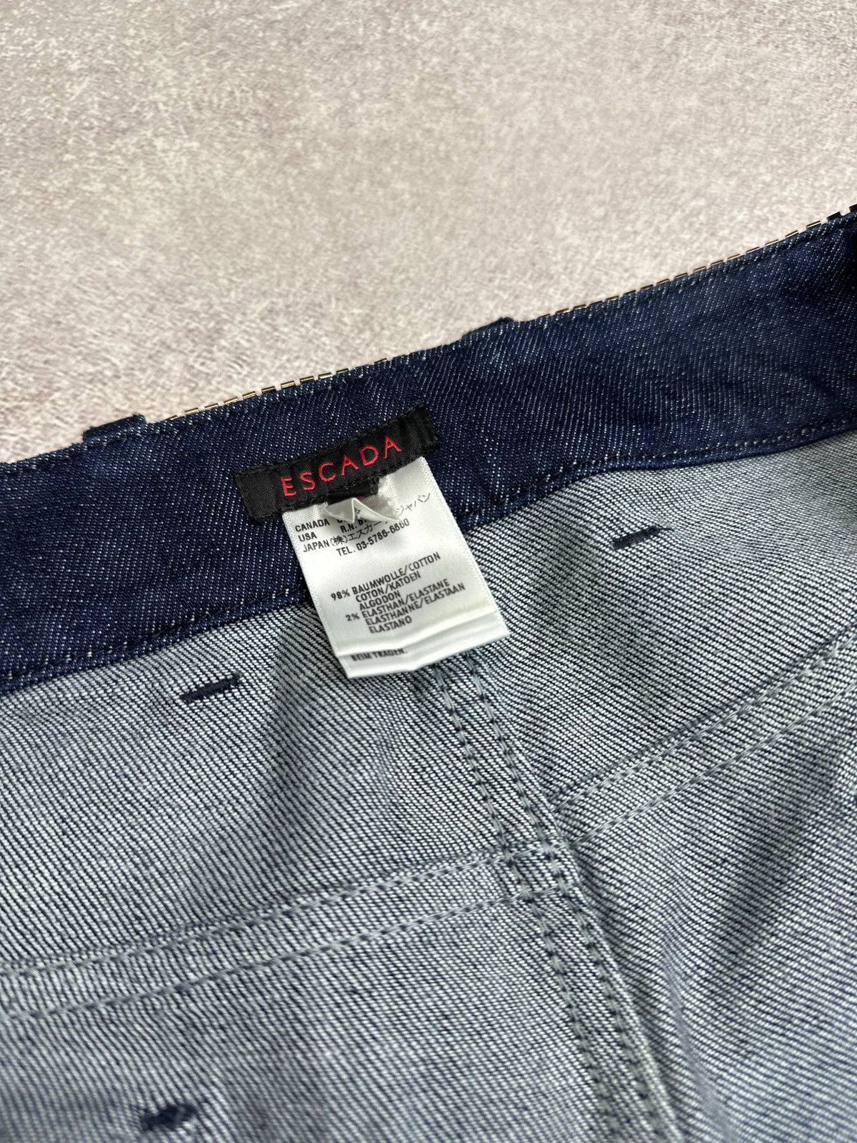 Escada Vintage Escada Golden Belt Grunge Avantgarde Pants Denim Size US 32 / EU 48 - 10 Thumbnail