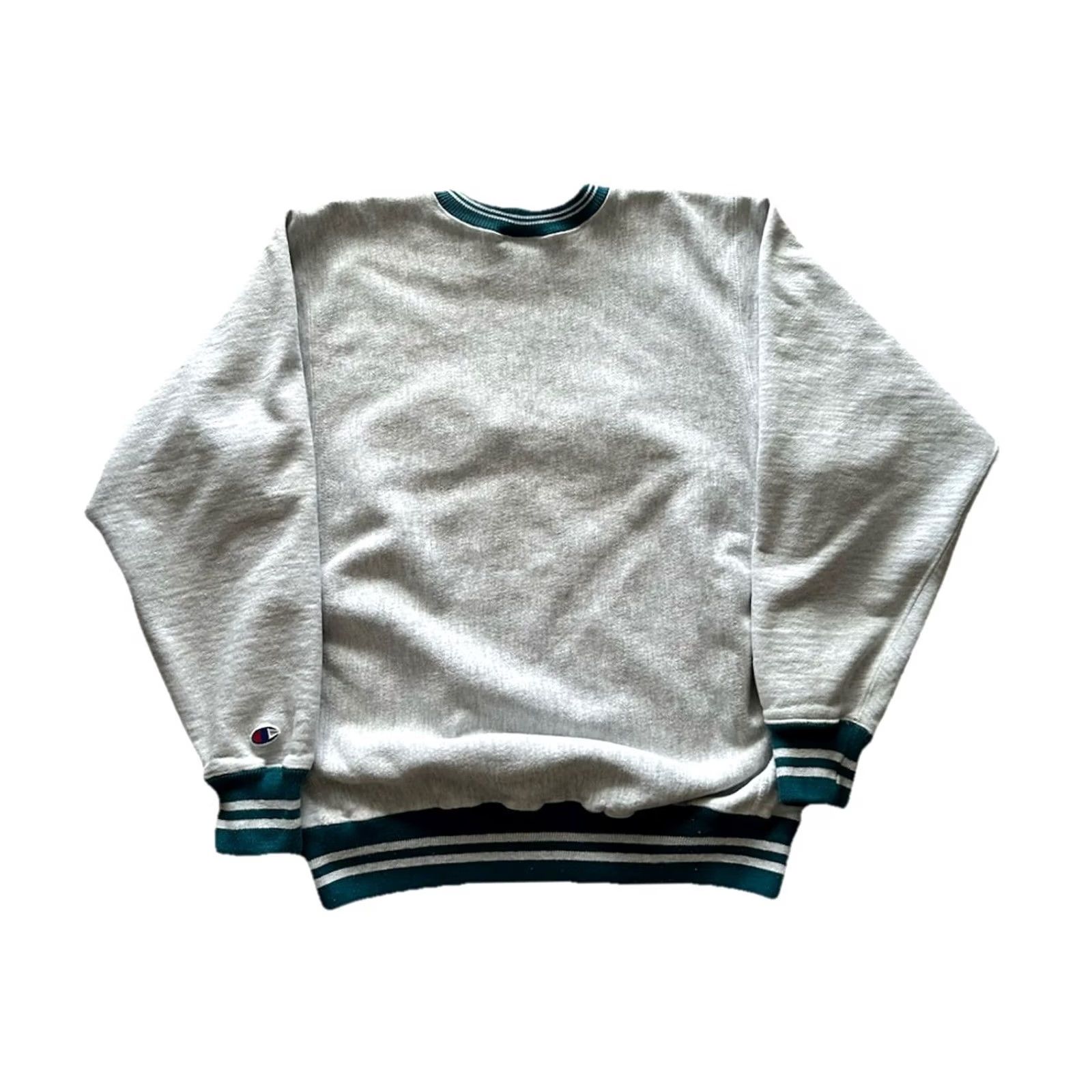 Champion VINTAGE Champion Reverse Weave Sweatshirt Sz L Gray Crew Neck Long Sleeve Pullover Embroidered Logo USA 90s B Size US L / EU 52-54 / 3 - 6 Thumbnail